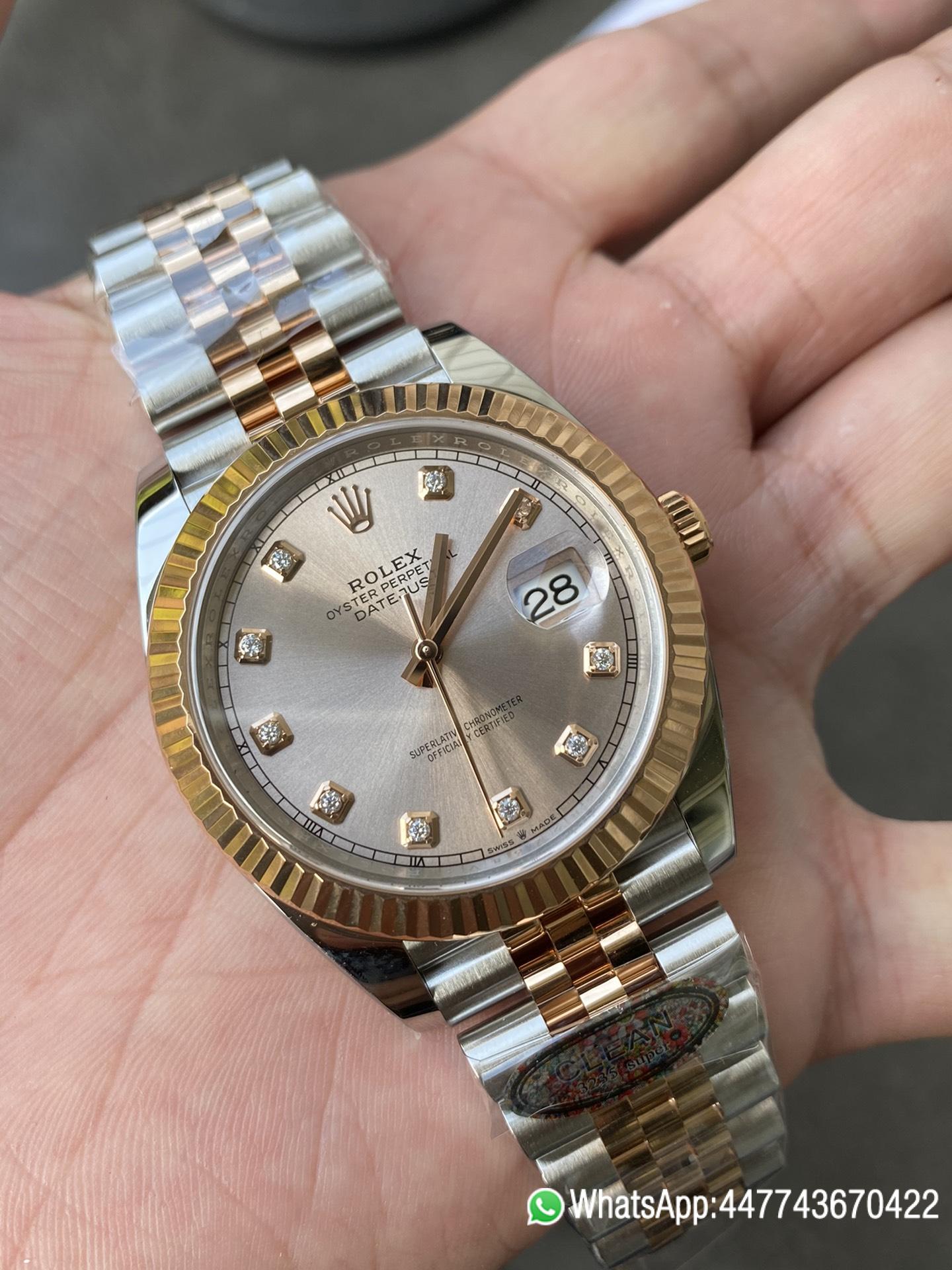 Victory Factory Watches DateJust 41mm 126331 0008 Rose Gold Sundust Diamond Set Dial Jubilee Bracelet 3235 Movement 05 Clean Factory Watches DateJust 41mm 126331 0008 Rose Gold Sundust Diamond Set Dial Jubilee Bracelet 3235 Movement 05