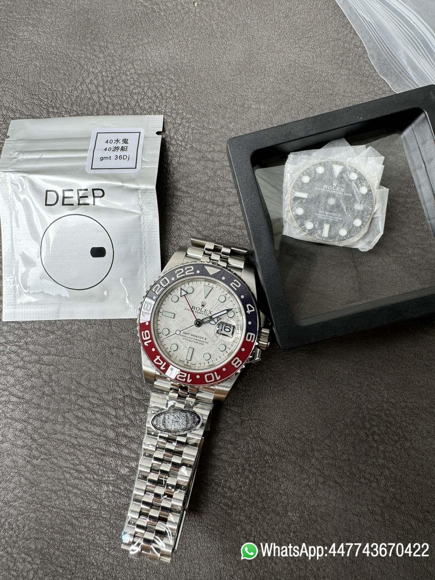 Victory Factory Watches GMT Master II 126719 BLRO Blue Red Ceramic Bezel Meteorite Dial Deep Sapphire Crystal DD3285 11 Clean Factory Watches GMT Master II 126719 BLRO Blue Red Ceramic Bezel Meteorite Dial Deep Sapphire Crystal DD3285 11