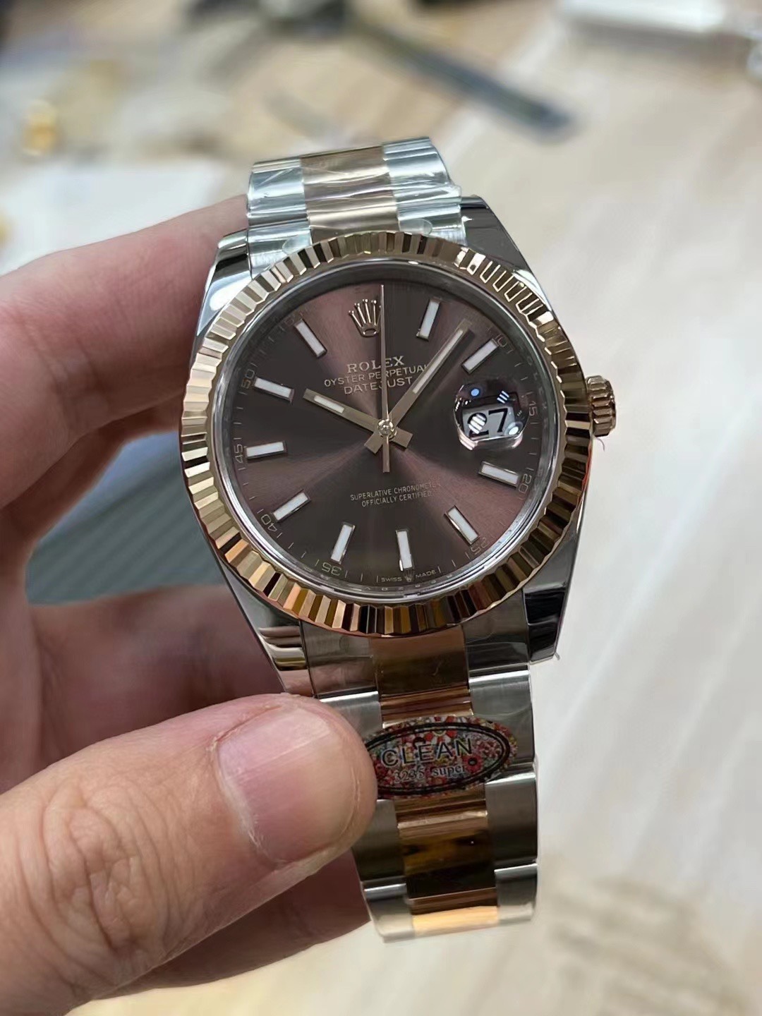Victory Factory Watches Rolex DateJust 41mm 126331 0001 Rose Gold Bezel Chocolate Dial Oyster Bracelet 3235 Movement 02 Clean Factory Watches Rolex DateJust 41mm 126331 0001 Rose Gold Bezel Chocolate Dial Oyster Bracelet 3235 Movement 02