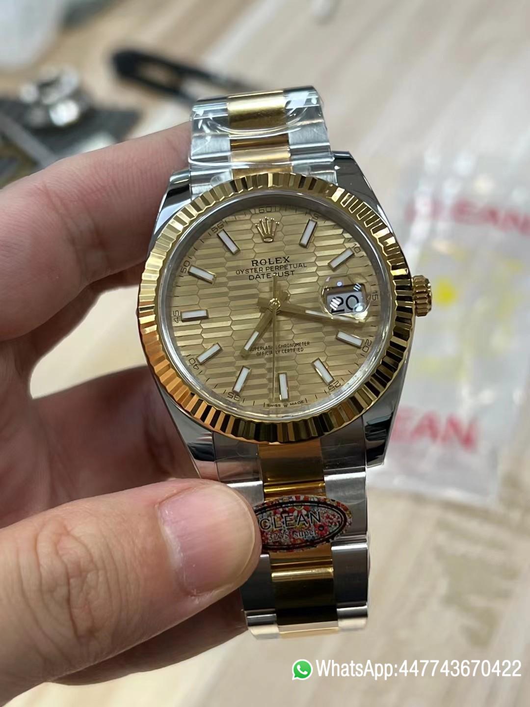 Victory Factory Watches Rolex DateJust 41mm m126333 0021 Yellow Gold Motif Dial Oyster Bracelet 3235 Movement 03 Clean Factory Watches Rolex DateJust 41mm m126333 0021 Yellow Gold Motif Dial Oyster Bracelet 3235 Movement 03