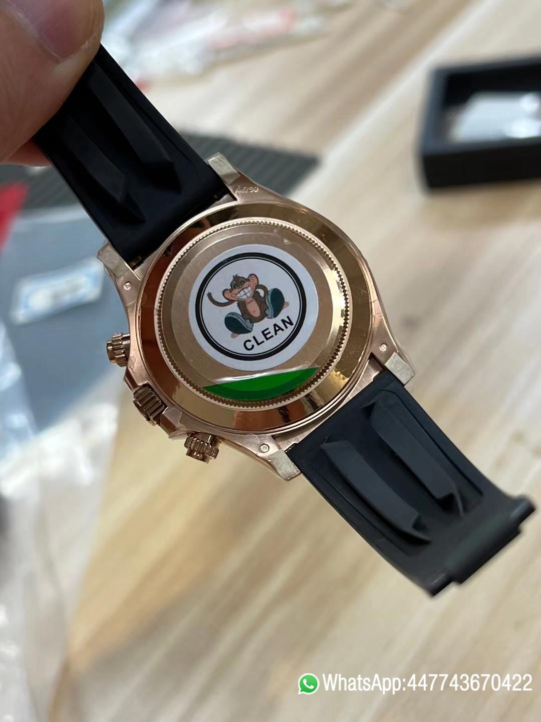 Victory Factory Daytona 116515 Rose Gold Case Black Ceramic Bezel Sundust Dial Black Sub Dial Oysterflex Strap DD4130 Movement 09 Clean Factory Daytona 116515 Rose Gold Case Black Ceramic Bezel Sundust Dial Black Sub Dial Oysterflex Strap DD4130 Movement 09