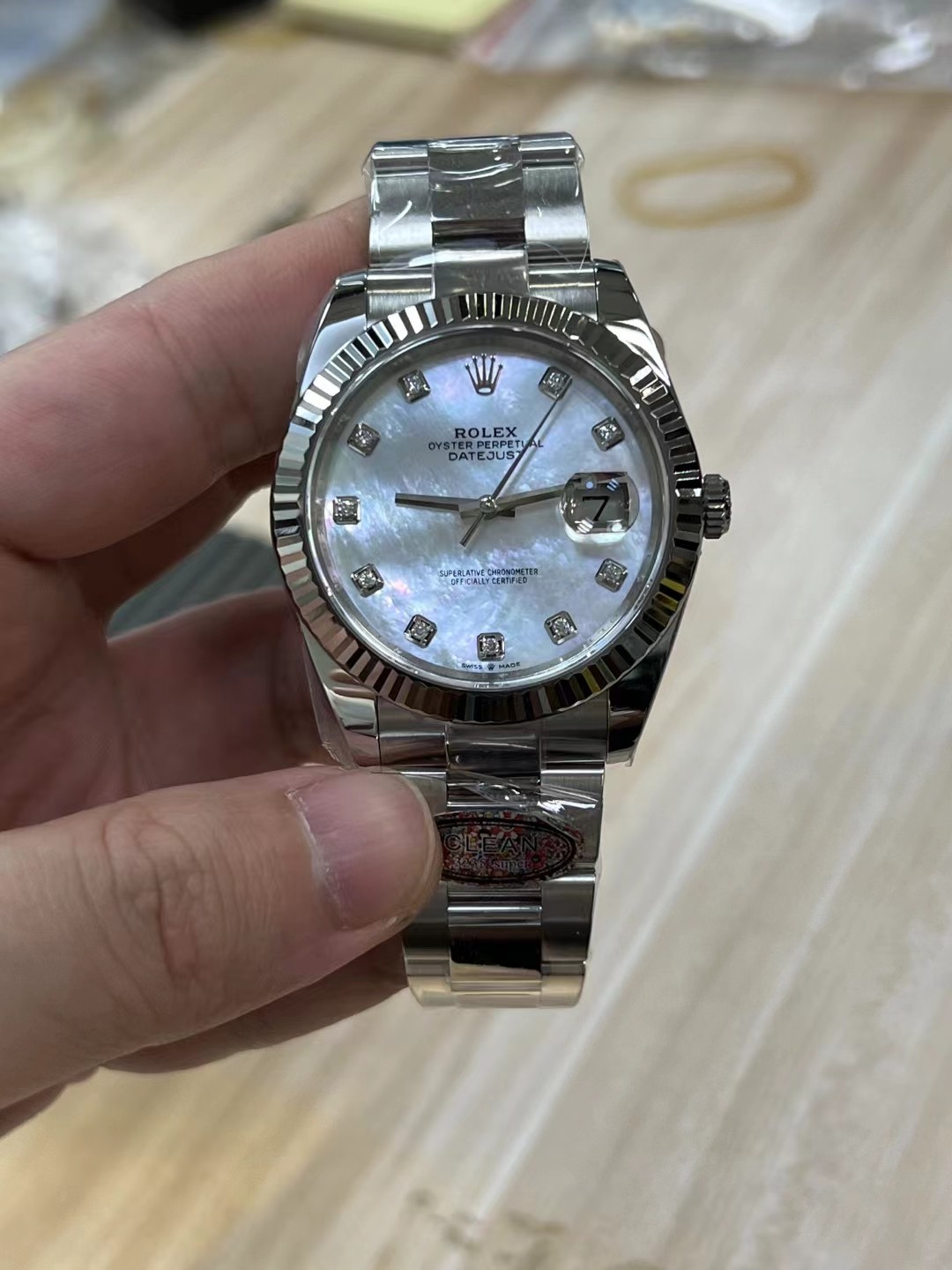 Victory Factory Rolex Datejust 41 m126334 0019 White MOP Dial with Diamonds Markers Oyster Bracelet 01 Clean Factory Rolex Datejust 41 m126334 0019 White MOP Dial with Diamonds Markers Oyster Bracelet 01