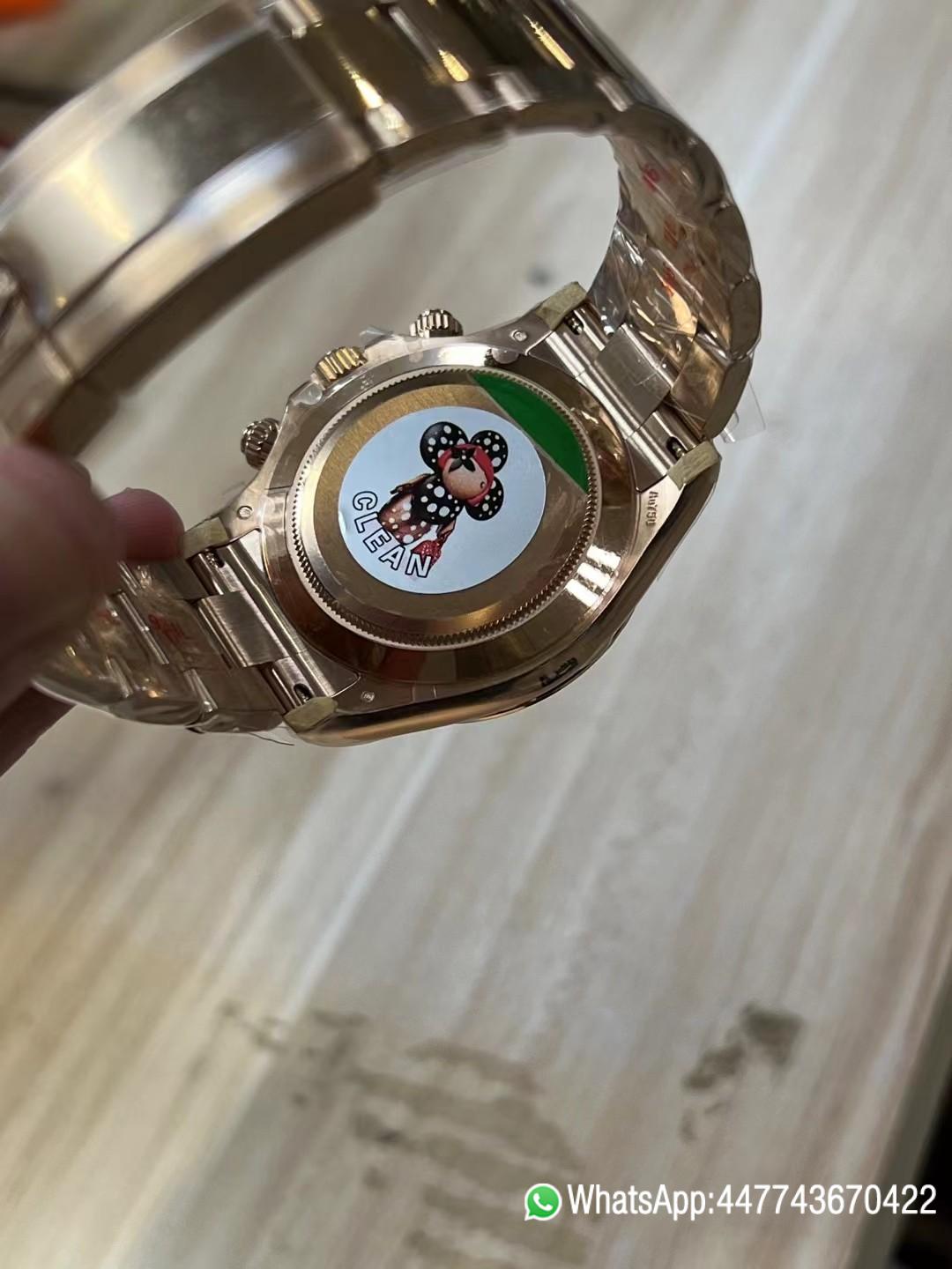 Victory Factory Rolex Daytona 116505 Full Rose Gold Case Bracelet Rose Gold Dial with Diamonds Markers DD4130 Movement 05 Clean Factory Rolex Daytona 116505 Full Rose Gold Case Bracelet Rose Gold Dial with Diamonds Markers DD4130 Movement 05