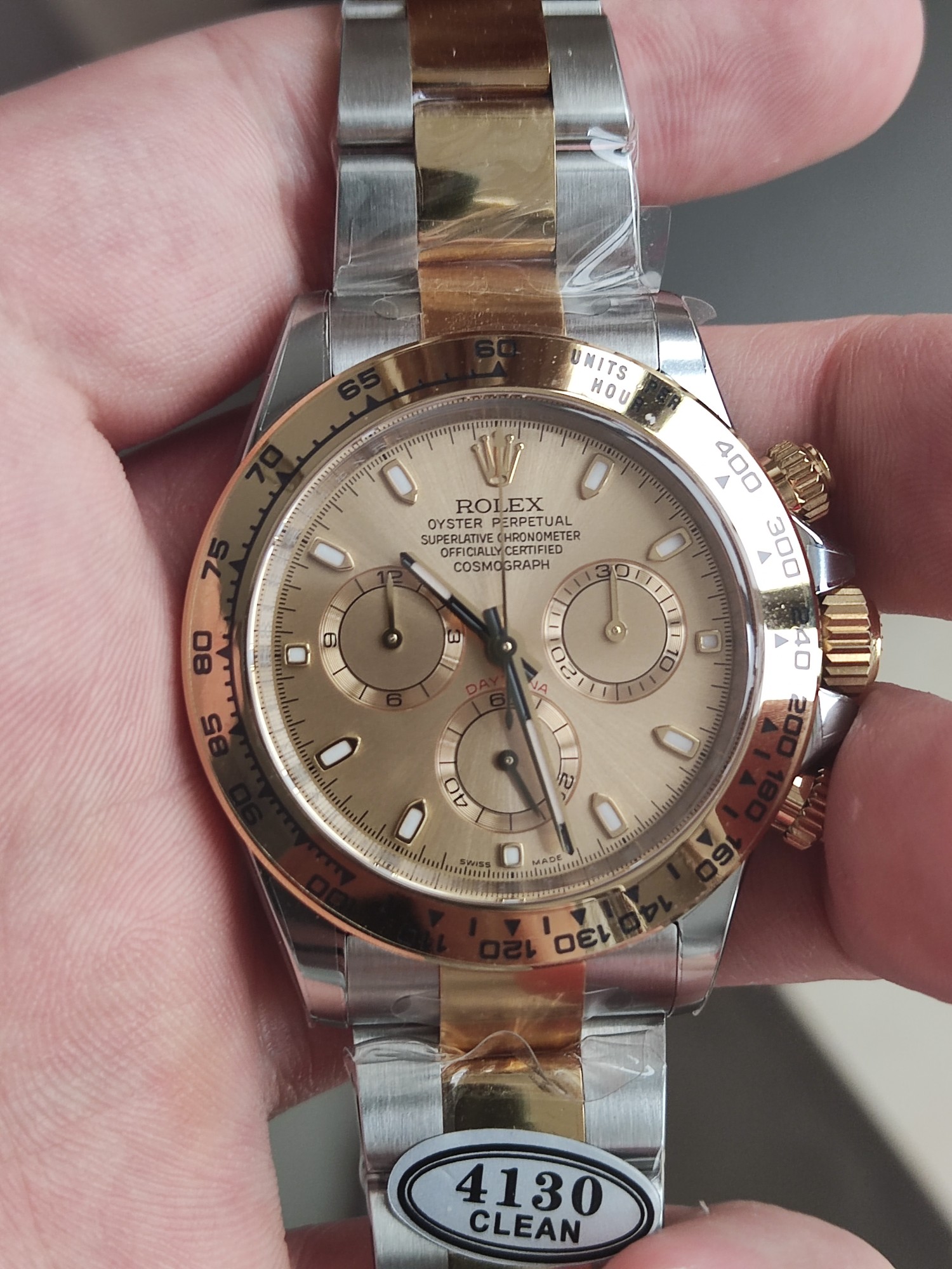 Victory Factory Watch Rolex Daytona 116503 Yellow Gold Steel Two Tone Braclet Champagne Dial Stick Markers 01 Clean Factory Watch Rolex Daytona 116503 Yellow Gold Steel Two Tone Braclet Champagne Dial Stick Markers 01