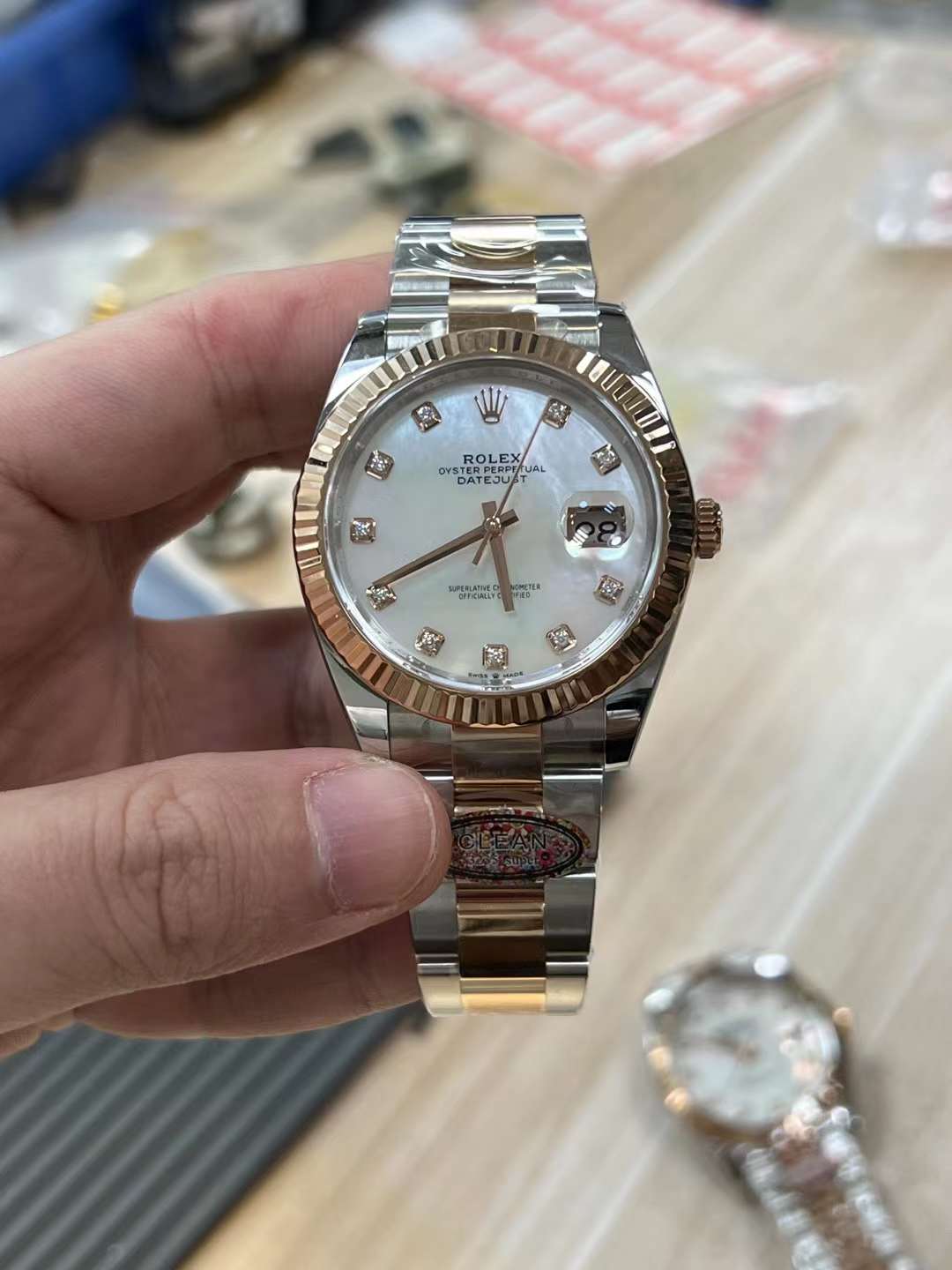 Victory Factory Watches Rolex DateJust 41 m126331 0013 Rose Gold Mother of Pear Dial Oyster Bracelet 3235 Movement 01 Clean Factory Watches Rolex DateJust 41 m126331 0013 Rose Gold Mother of Pear Dial Oyster Bracelet 3235 Movement 01