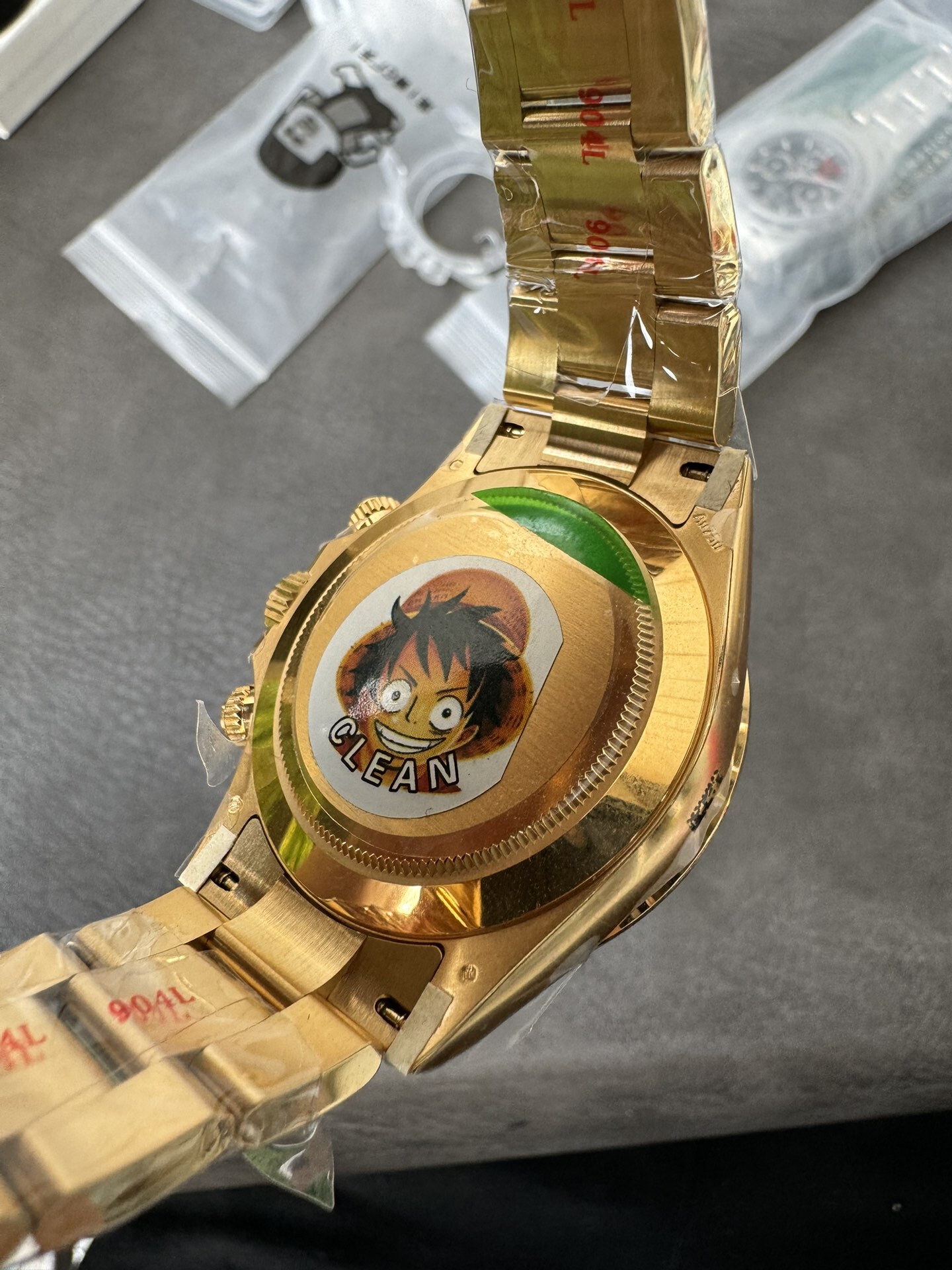 Victory Factory Daytona 116508 Yellow Gold Case Bracelet Black Dial with Yellow Sub Dial Red Chrono Second Hand DD4131 Movement 07 Clean Factory Daytona 116508 Yellow Gold Case Bracelet Black Dial with Yellow Sub Dial Red Chrono Second Hand DD4131 Movement 07