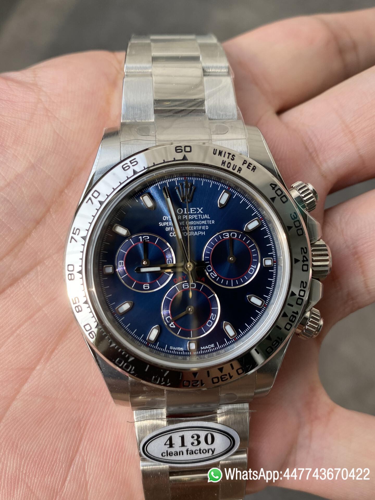 Victory Factory Daytona 116509 Blue Dial 904L Steel Case Oyster Bracelet SuperClone DanDong 4130 Movement 04 Clean Factory Daytona 116509 Blue Dial 904L Steel Case Oyster Bracelet SuperClone DanDong 4130 Movement 04