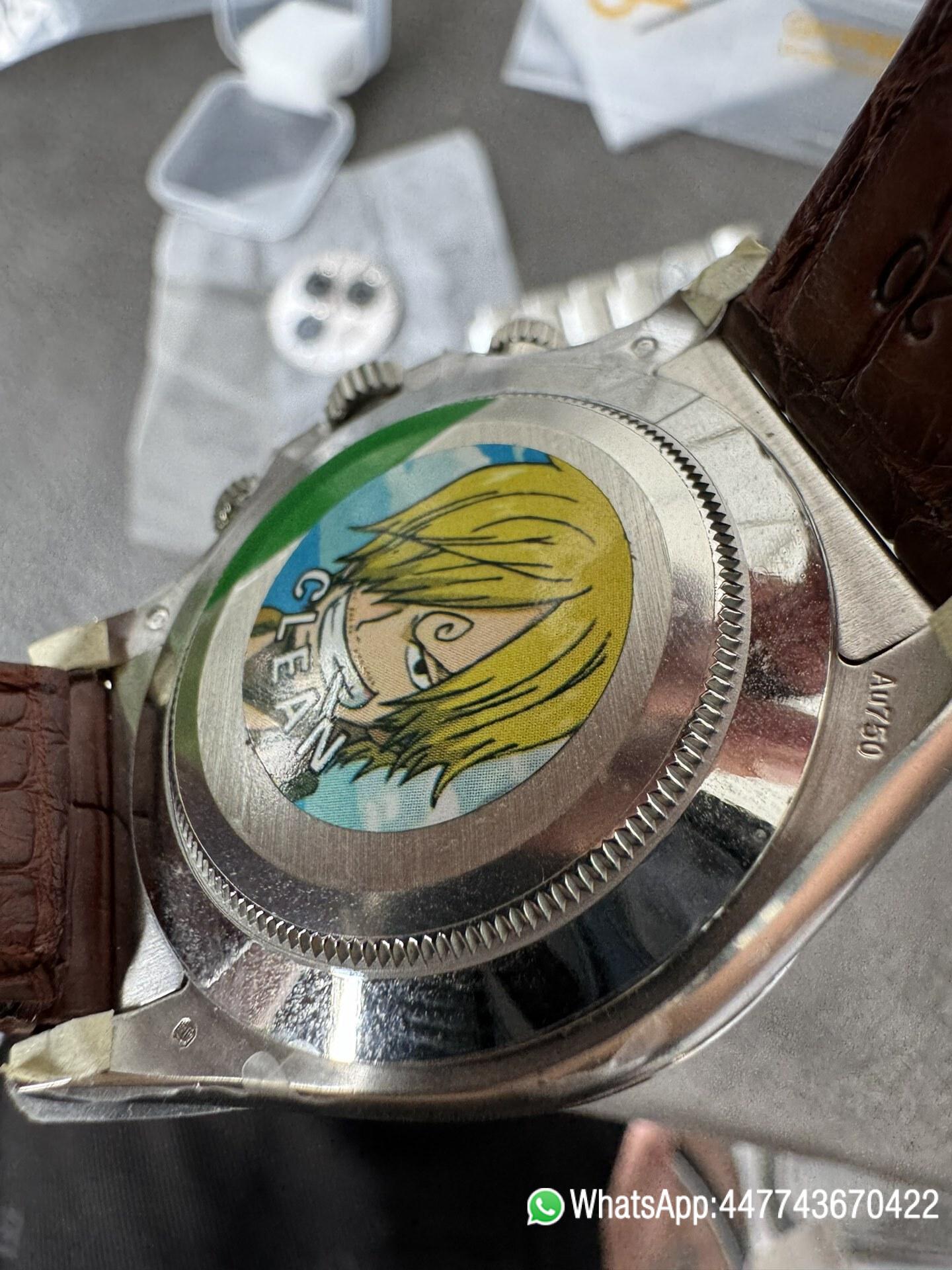Victory Factory Daytona 116519 Tahitian MOP Dial with Diamonds Markers DD 4130 Movement Alligator Leather Strap 07 Clean Factory Daytona 116519 Tahitian MOP Dial with Diamonds Markers DD 4130 Movement Alligator Leather Strap 07