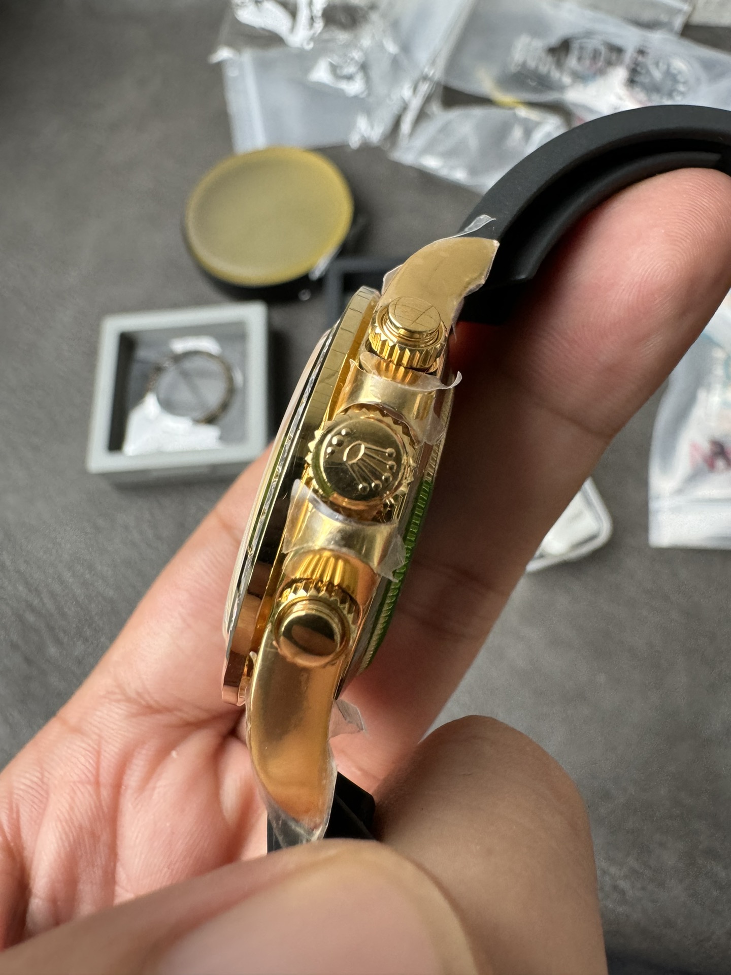 Victory Factory Rolex Daytona Eye Of The Tiger 116588TBR Wrapped 18K Yellow Gold Diamonds Dial Bezel DD4130 Movement 05 Clean Factory Rolex Daytona Eye Of The Tiger 116588TBR Wrapped 18K Yellow Gold Diamonds Dial Bezel DD4130 Movement 05