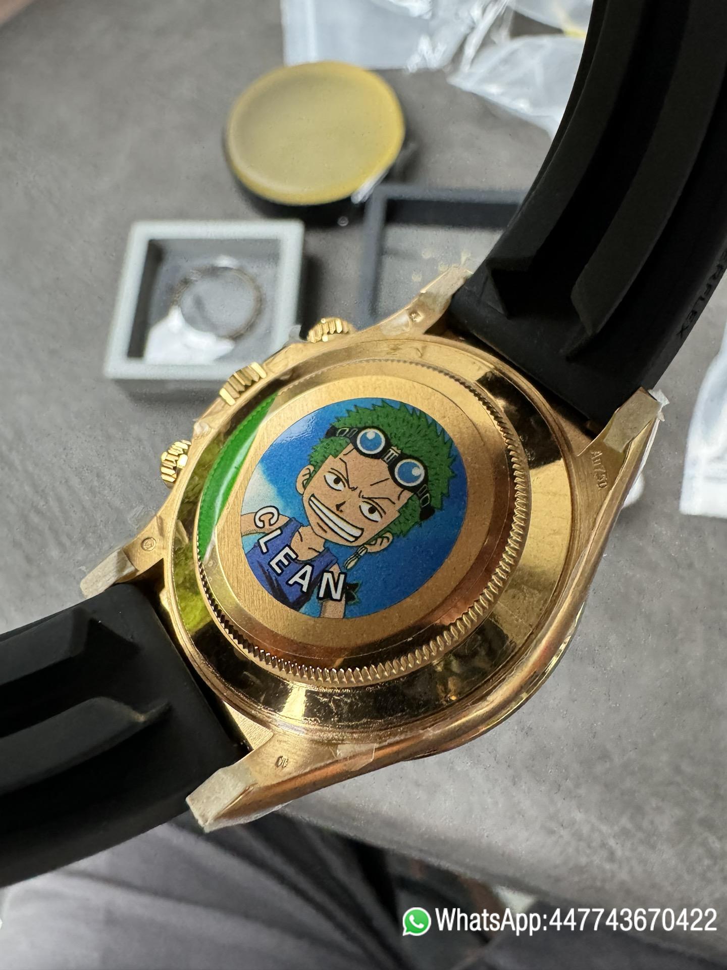 Victory Factory Rolex Daytona Eye Of The Tiger 116588TBR Wrapped 18K Yellow Gold Diamonds Dial Bezel DD4130 Movement 07 Clean Factory Rolex Daytona Eye Of The Tiger 116588TBR Wrapped 18K Yellow Gold Diamonds Dial Bezel DD4130 Movement 07