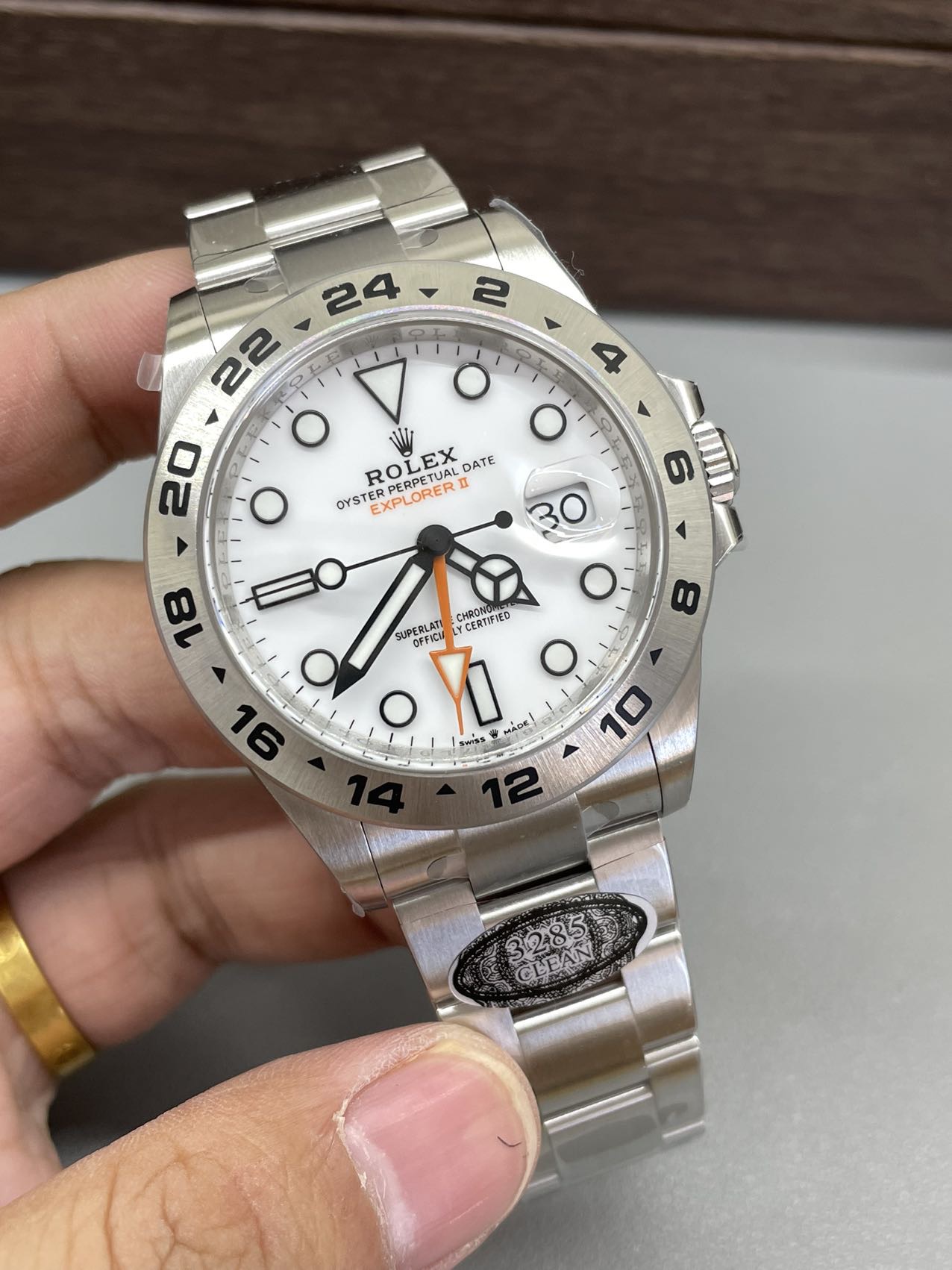Victory Factory Watch Explorer II 226570 White Dial 904L Steel GMT Orange Arrow shaped Hand DanDong 3285 Movement 02 Clean Factory Watch Explorer II 226570 White Dial 904L Steel GMT Orange Arrow shaped Hand DanDong 3285 Movement 02
