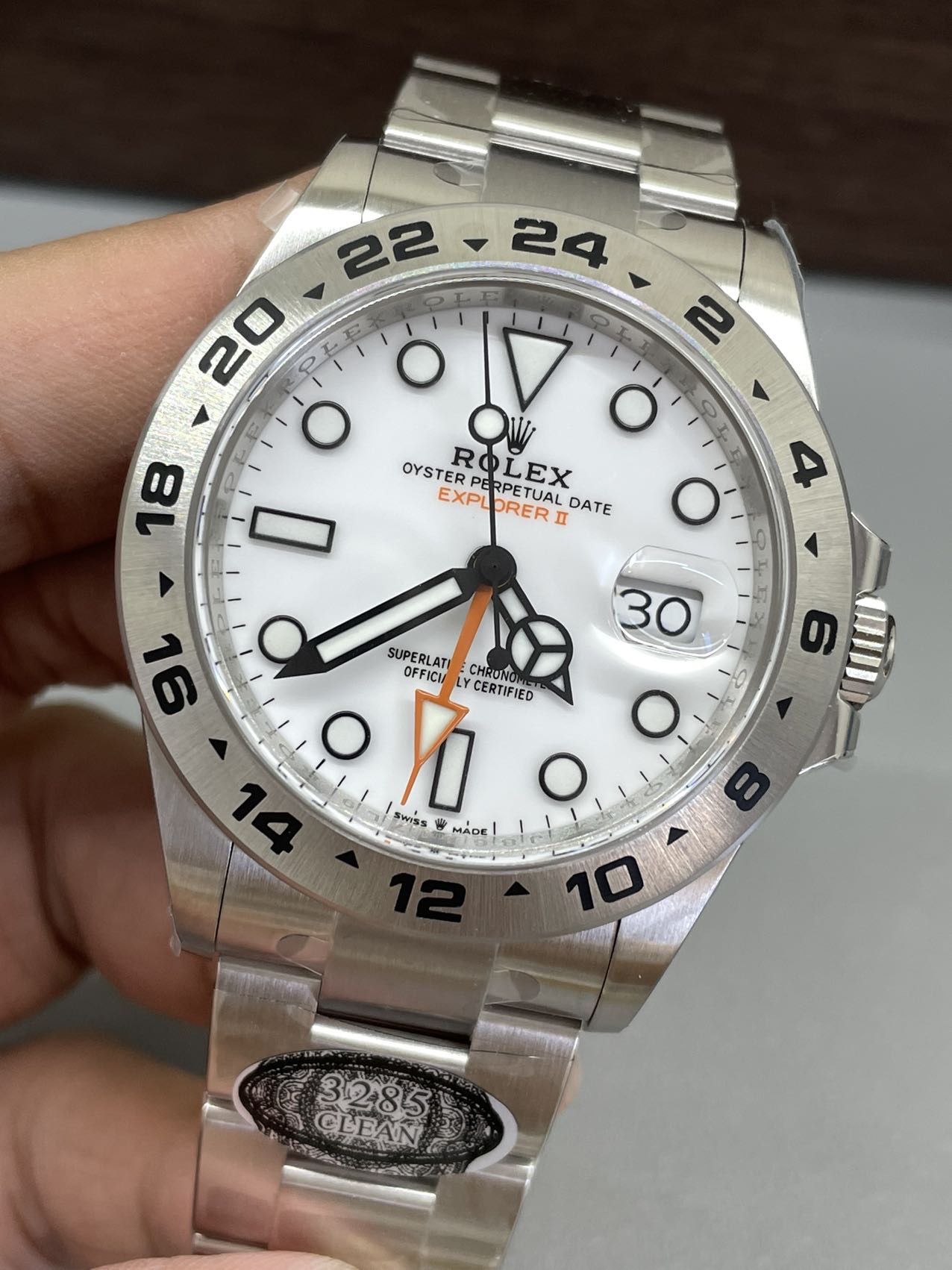 Victory Factory Watch Explorer II 226570 White Dial 904L Steel GMT Orange Arrow shaped Hand DanDong 3285 Movement 03 Clean Factory Watch Explorer II 226570 White Dial 904L Steel GMT Orange Arrow shaped Hand DanDong 3285 Movement 03