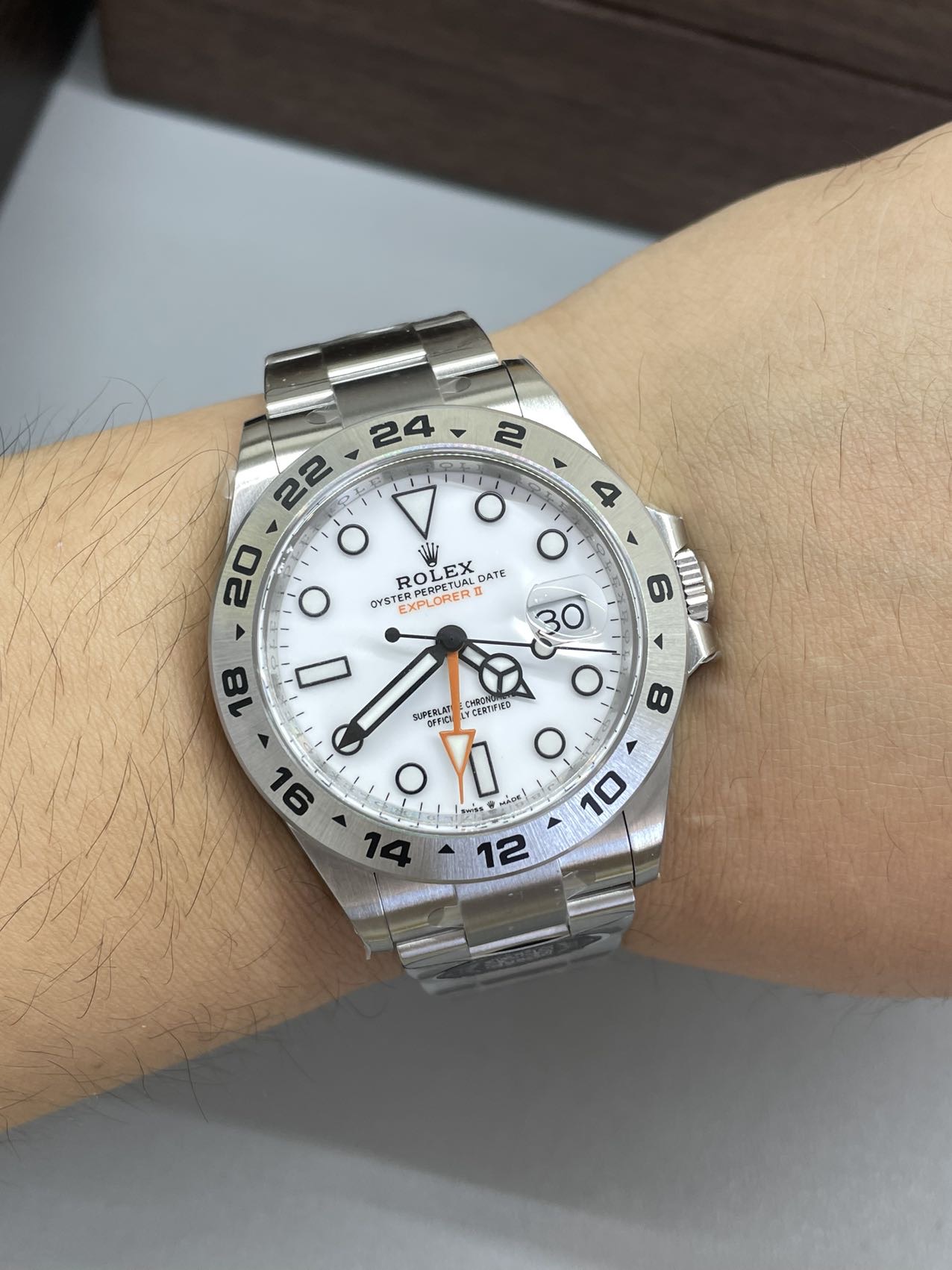 Victory Factory Watch Explorer II 226570 White Dial 904L Steel GMT Orange Arrow shaped Hand DanDong 3285 Movement 10 Clean Factory Watch Explorer II 226570 White Dial 904L Steel GMT Orange Arrow shaped Hand DanDong 3285 Movement 10