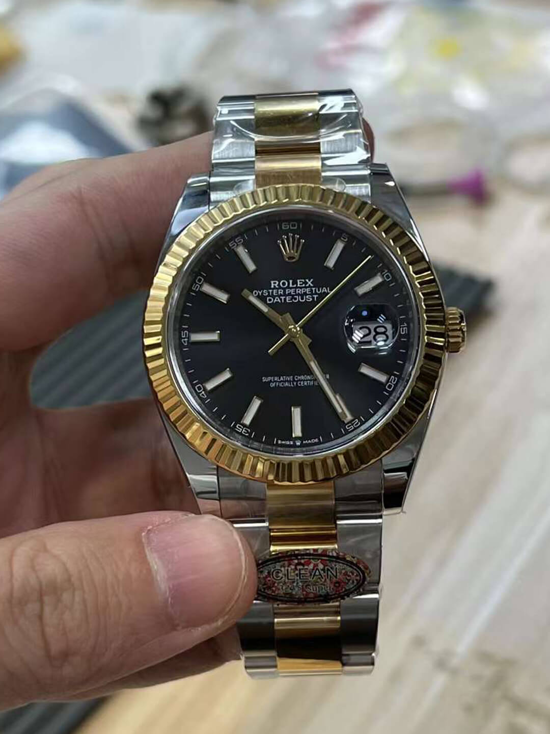 Victory Factory Datejust 41mm 126333 Black Dial Yellow Gold Bezel 904L Steel Two Tone Oyster Bracelet SH3235 Movement 00 Clean Factory Datejust 41mm 126333 Black Dial Yellow Gold Bezel 904L Steel Two Tone Oyster Bracelet SH3235 Movement 00
