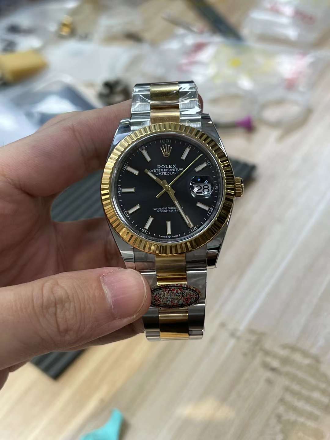 Victory Factory Datejust 41mm 126333 Black Dial Yellow Gold Bezel 904L Steel Two Tone Oyster Bracelet SH3235 Movement 01 Clean Factory Datejust 41mm 126333 Black Dial Yellow Gold Bezel 904L Steel Two Tone Oyster Bracelet SH3235 Movement 01
