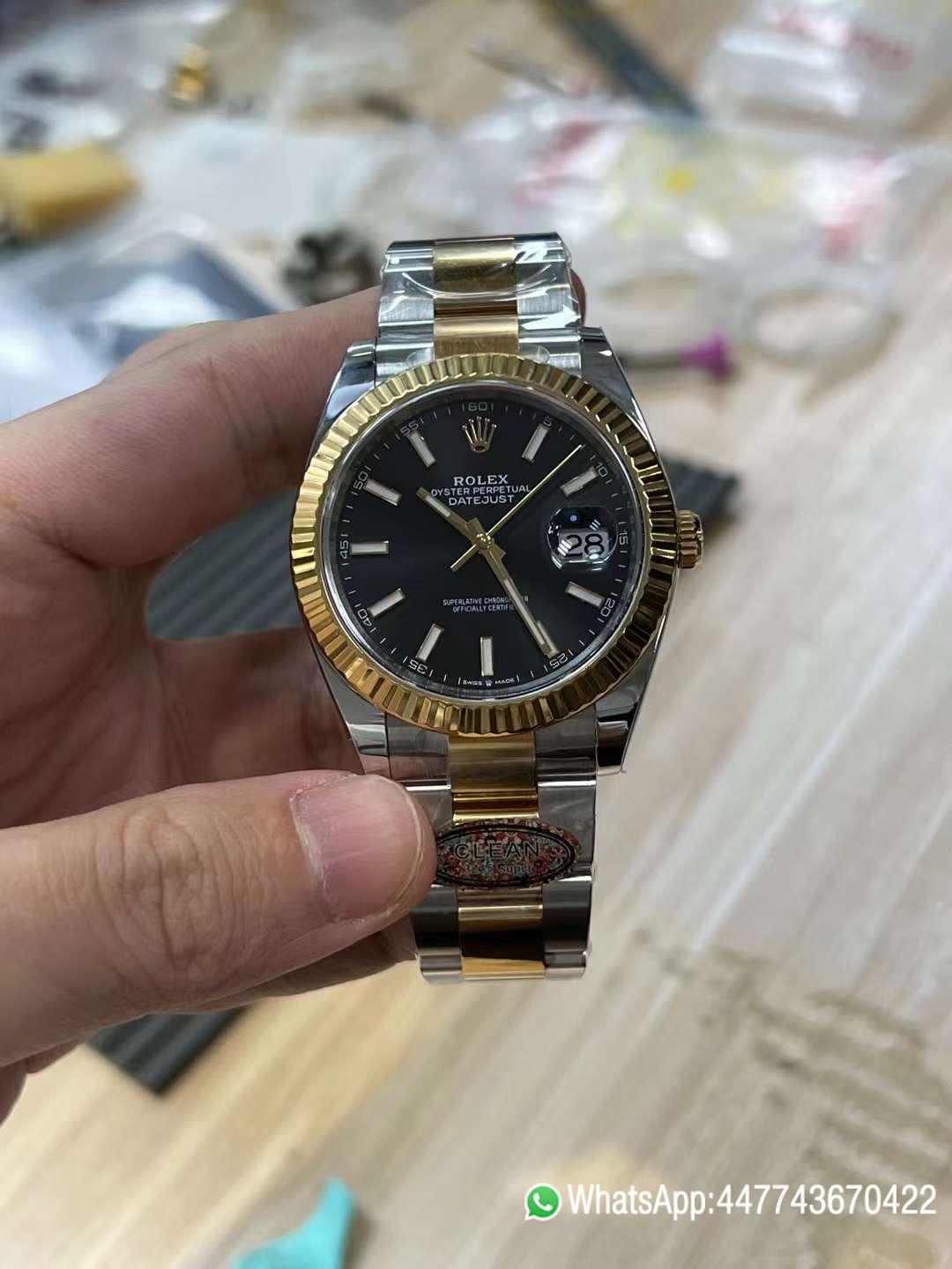 Victory Factory Datejust 41mm 126333 Black Dial Yellow Gold Bezel 904L Steel Two Tone Oyster Bracelet SH3235 Movement 01 Clean Factory Datejust 41mm 126333 Black Dial Yellow Gold Bezel 904L Steel Two Tone Oyster Bracelet SH3235 Movement 01