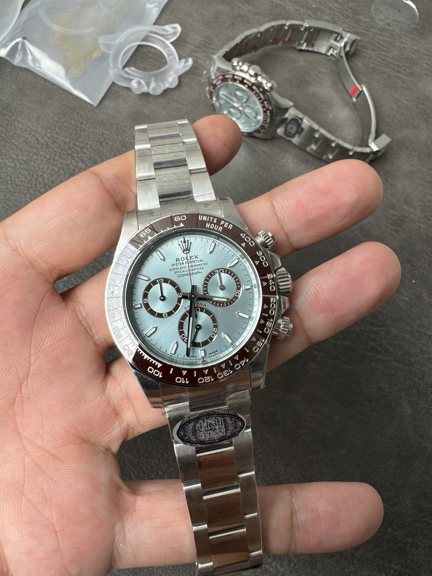 Victory Factory Daytona 126506 ICE Blue Dial Brown Ceramic Bezel SH4131 Movement 72 Hours Power Reserve 01 Clean Factory Daytona 126506 ICE Blue Dial Brown Ceramic Bezel SH4131 Movement 72 Hours Power Reserve 01