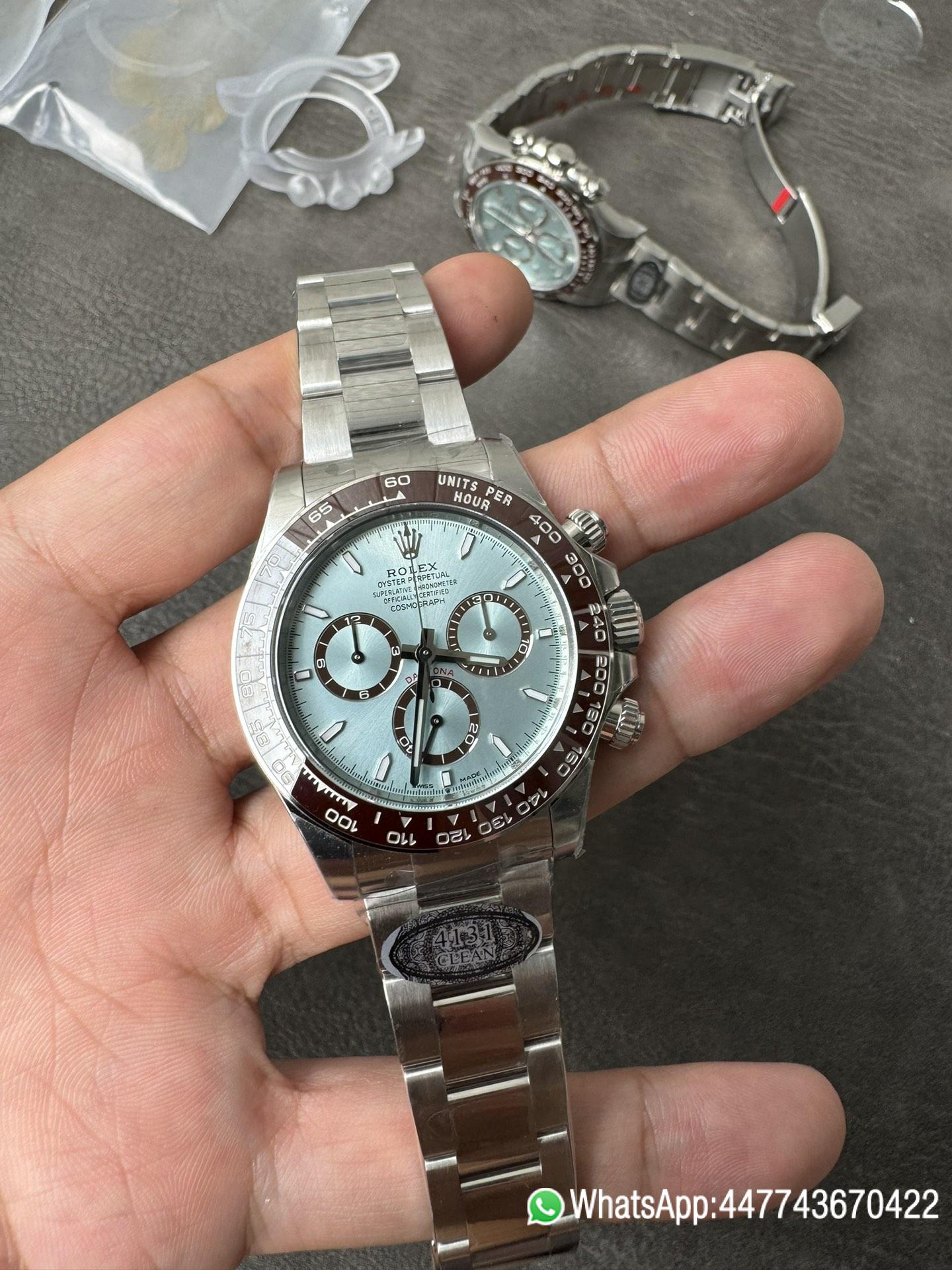 Victory Factory Daytona 126506 ICE Blue Dial Brown Ceramic Bezel SH4131 Movement 72 Hours Power Reserve 01 Clean Factory Daytona 126506 ICE Blue Dial Brown Ceramic Bezel SH4131 Movement 72 Hours Power Reserve 01