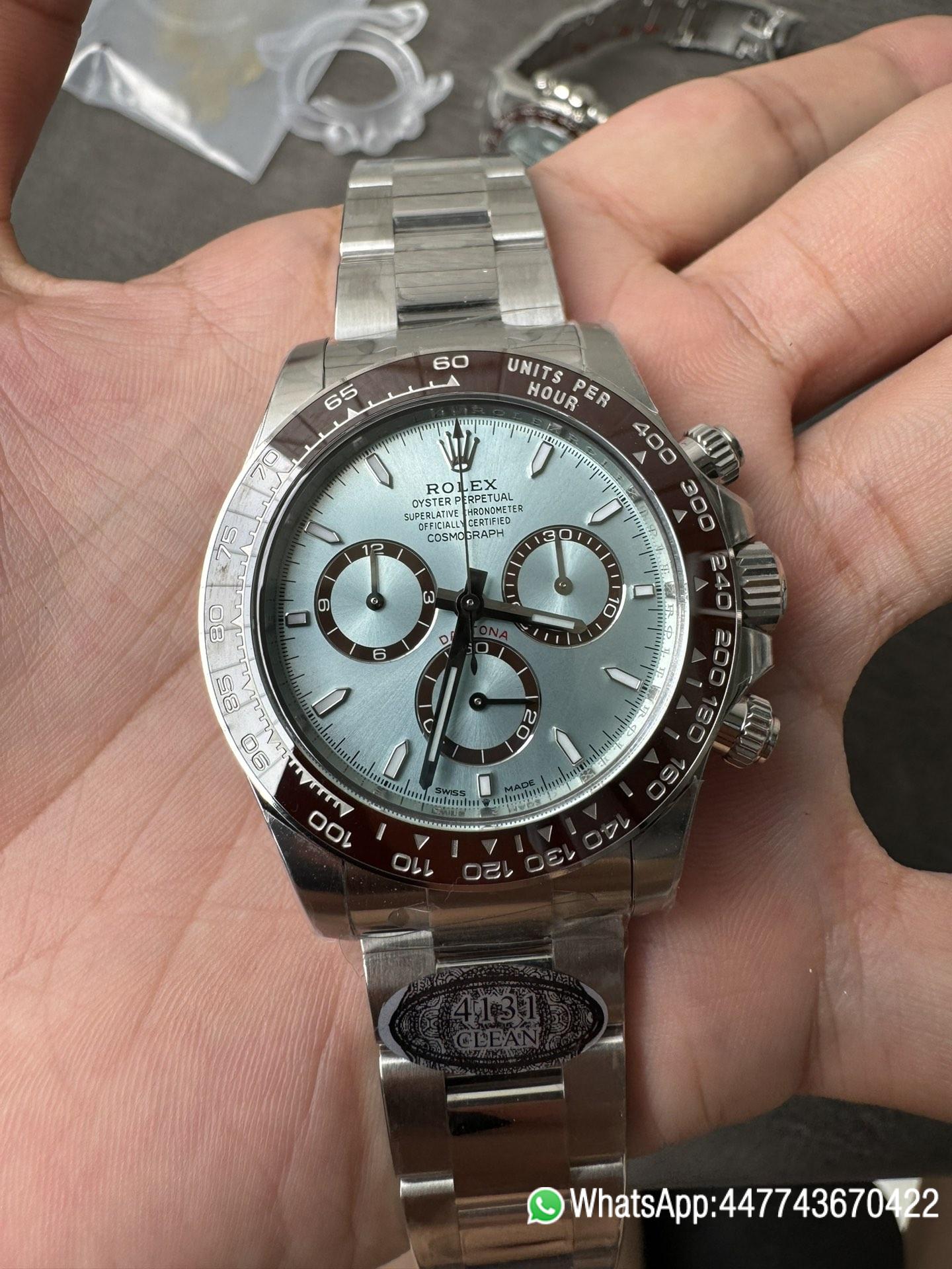 Victory Factory Daytona 126506 ICE Blue Dial Brown Ceramic Bezel SH4131 Movement 72 Hours Power Reserve 06 Clean Factory Daytona 126506 ICE Blue Dial Brown Ceramic Bezel SH4131 Movement 72 Hours Power Reserve 06