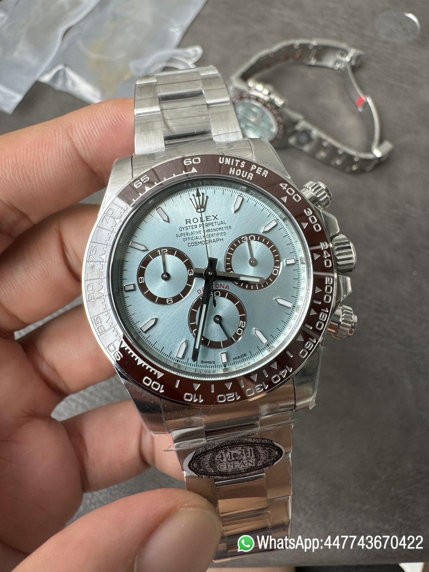 Victory Factory Daytona 126506 ICE Blue Dial Brown Ceramic Bezel SH4131 Movement 72 Hours Power Reserve 07 Clean Factory Daytona 126506 ICE Blue Dial Brown Ceramic Bezel SH4131 Movement 72 Hours Power Reserve 07
