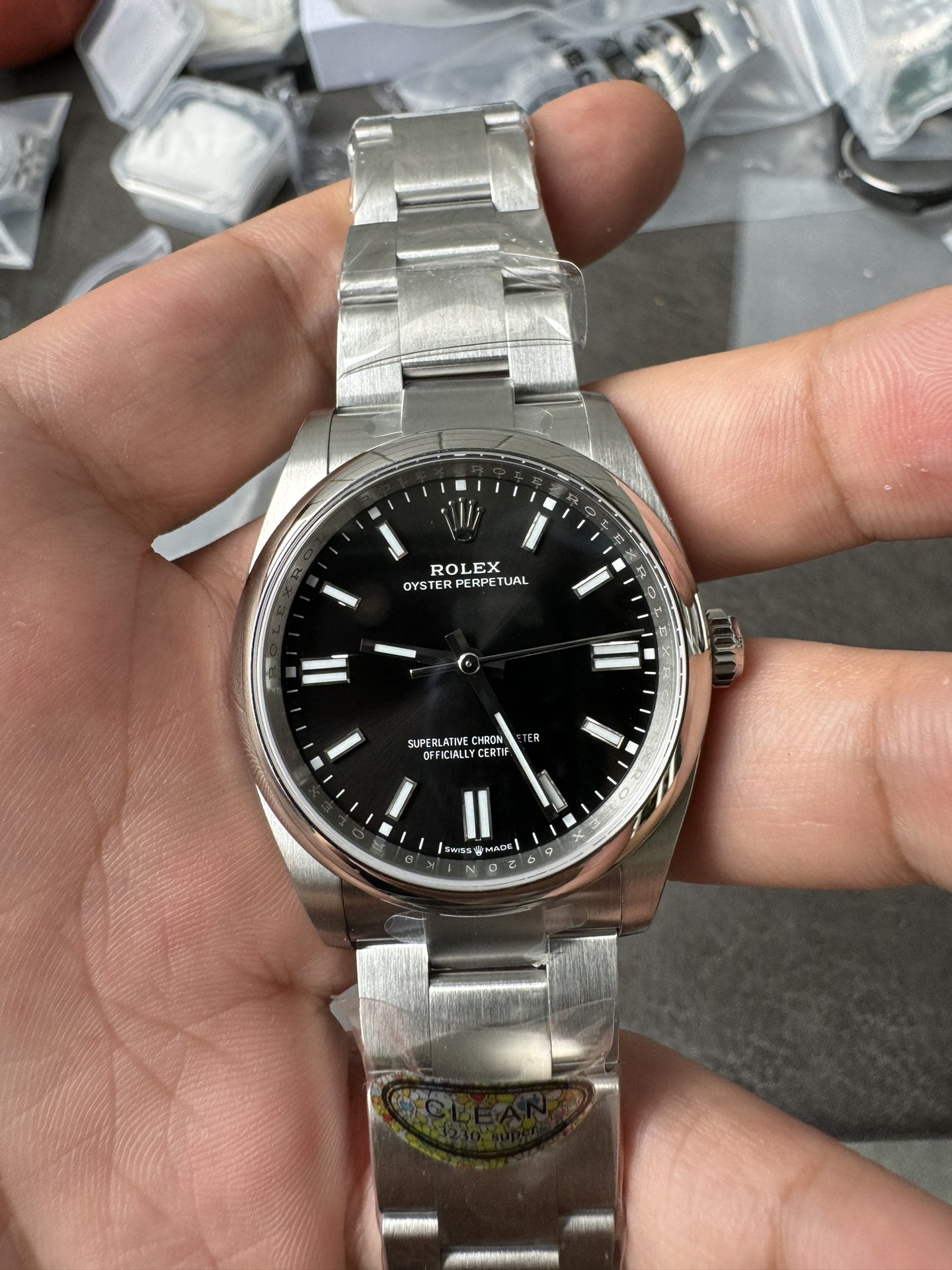Victory Factory Oyster Perpetual 126000 36mm 904L Steel Black Dial VR3230 Movement 02 Clean Factory Oyster Perpetual 126000 36mm 904L Steel Black Dial VR3230 Movement 02