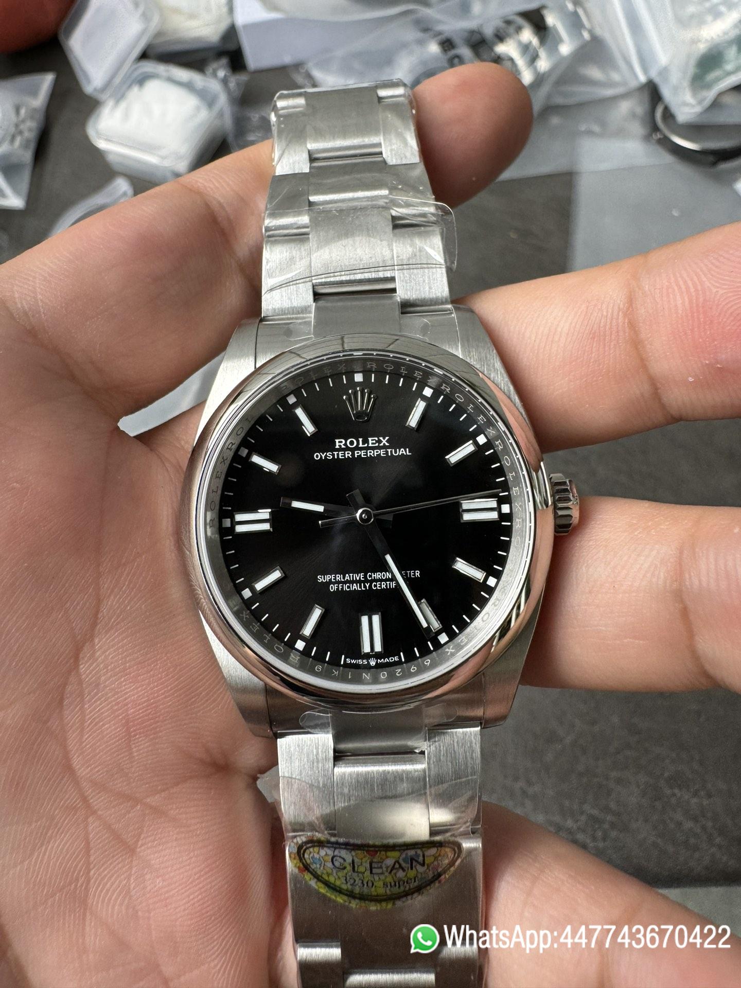Victory Factory Oyster Perpetual 126000 36mm 904L Steel Black Dial VR3230 Movement 02 Clean Factory Oyster Perpetual 126000 36mm 904L Steel Black Dial VR3230 Movement 02