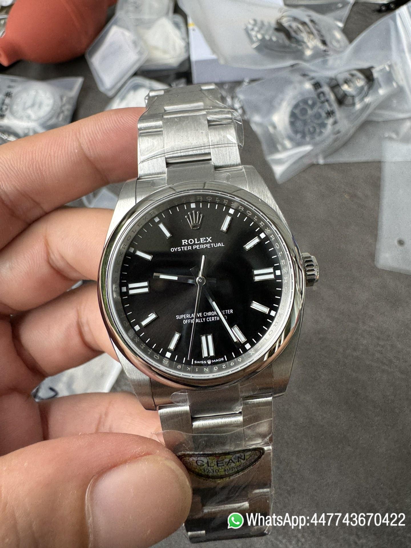 Victory Factory Oyster Perpetual 126000 36mm 904L Steel Black Dial VR3230 Movement 05 Clean Factory Oyster Perpetual 126000 36mm 904L Steel Black Dial VR3230 Movement 05