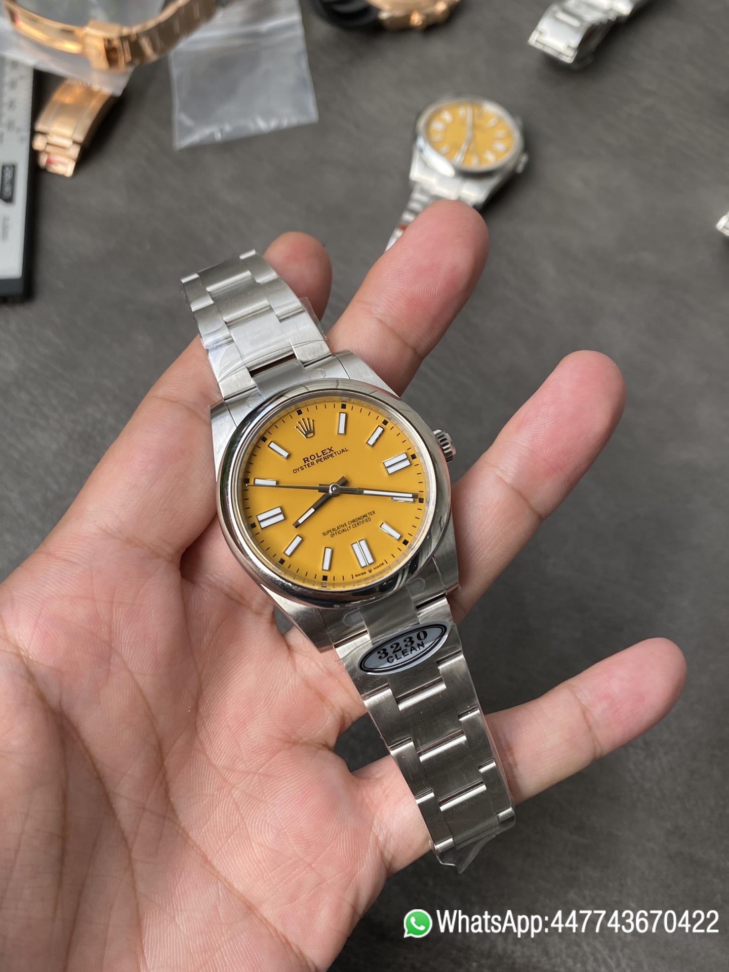 Victory Factory Rolex Oyster Perpetual 126000 36mm Yellow Dial 904L Steel VR3230 Movement 01 Clean Factory Rolex Oyster Perpetual 126000 36mm Yellow Dial 904L Steel VR3230 Movement 01