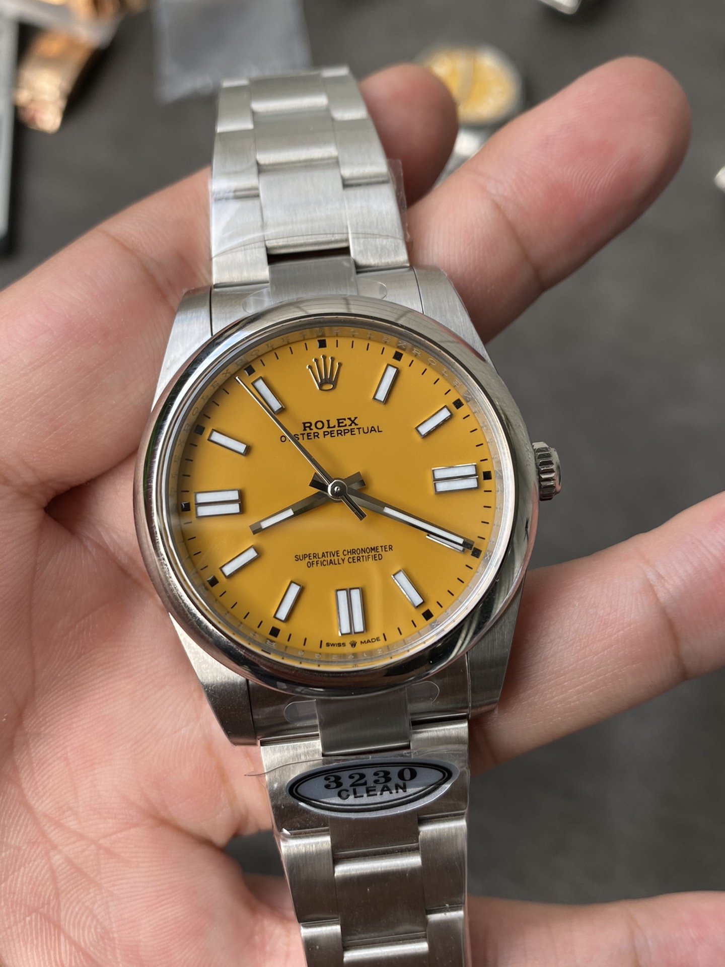 Victory Factory Rolex Oyster Perpetual 126000 36mm Yellow Dial 904L Steel VR3230 Movement 02 Clean Factory Rolex Oyster Perpetual 126000 36mm Yellow Dial 904L Steel VR3230 Movement 02