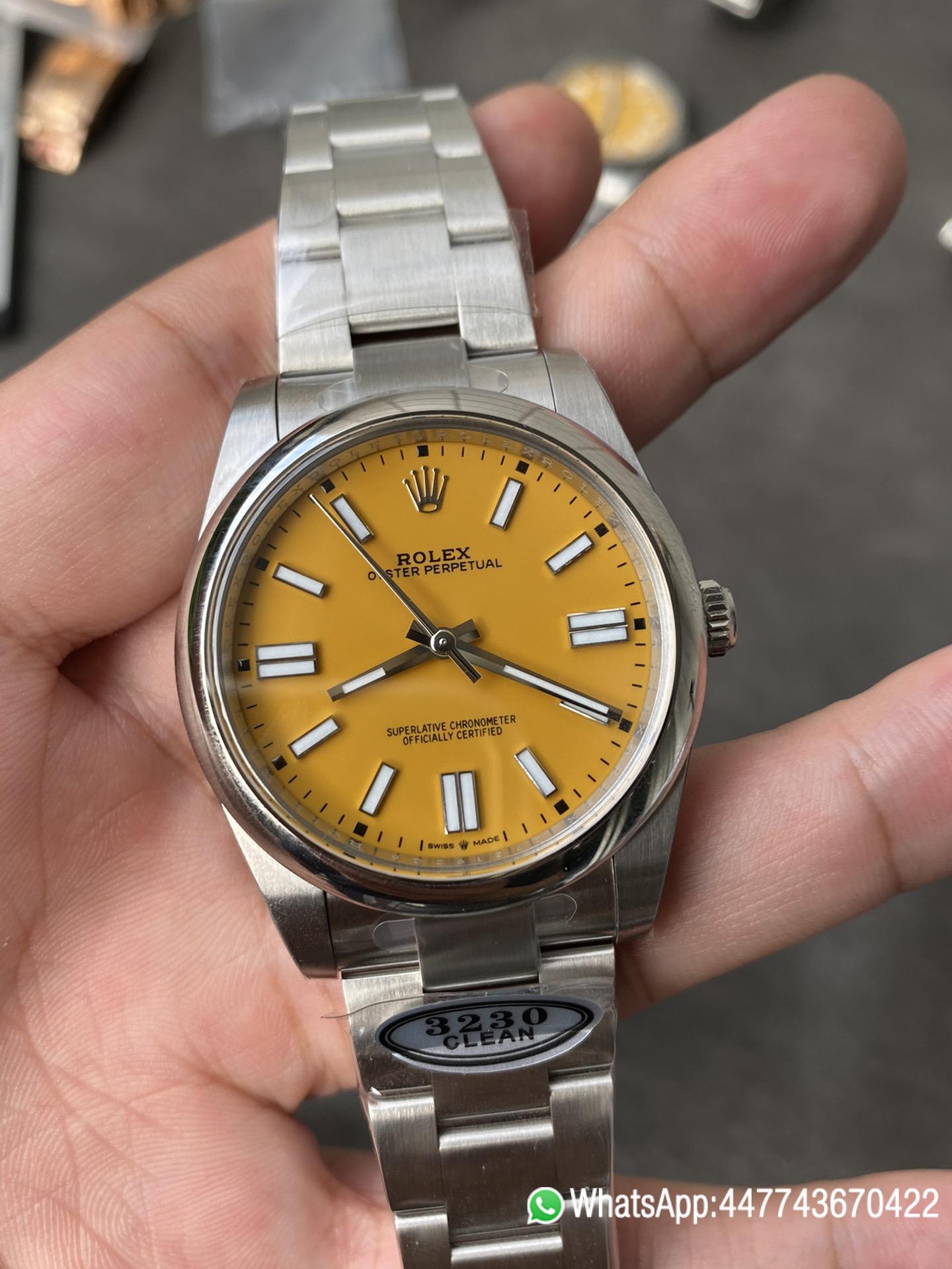 Victory Factory Rolex Oyster Perpetual 126000 36mm Yellow Dial 904L Steel VR3230 Movement 02 Clean Factory Rolex Oyster Perpetual 126000 36mm Yellow Dial 904L Steel VR3230 Movement 02