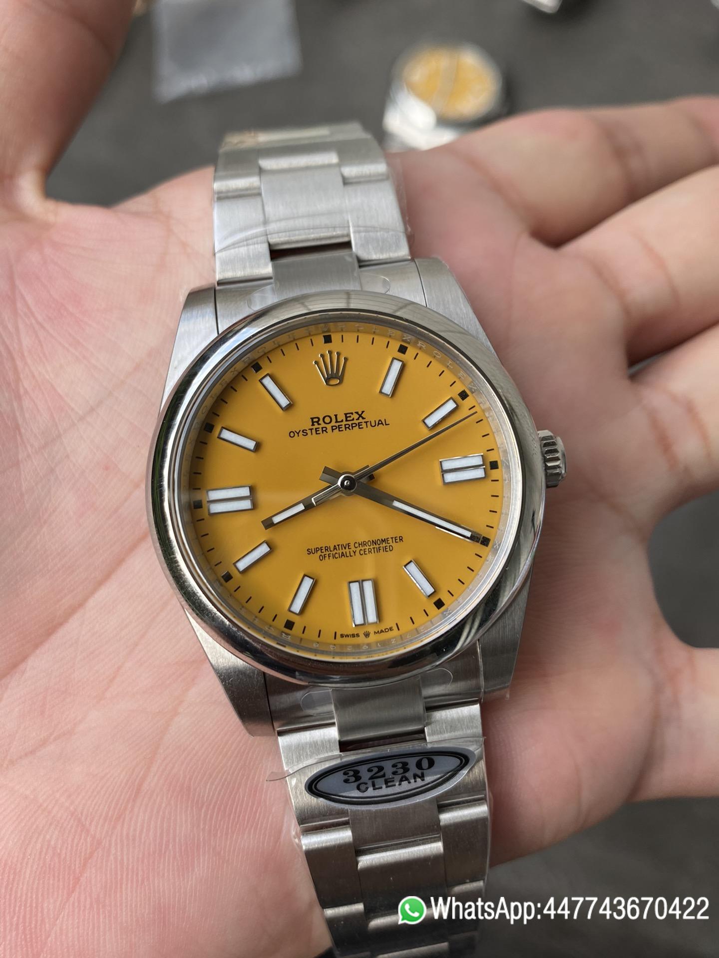 Victory Factory Rolex Oyster Perpetual 126000 36mm Yellow Dial 904L Steel VR3230 Movement 04 Clean Factory Rolex Oyster Perpetual 126000 36mm Yellow Dial 904L Steel VR3230 Movement 04