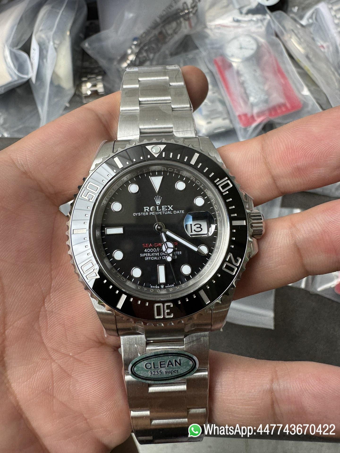 Victory Factory Rolex Sea Dweller 126600 Single Red 904L Steel Case and Bracelet SH3235 Movement 02 Clean Factory Rolex Sea Dweller 126600 Single Red 904L Steel Case and Bracelet SH3235 Movement 02