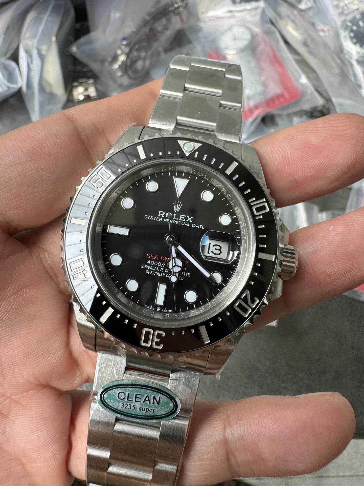 Victory Factory Rolex Sea Dweller 126600 Single Red 904L Steel Case and Bracelet SH3235 Movement 04 Clean Factory Rolex Sea Dweller 126600 Single Red 904L Steel Case and Bracelet SH3235 Movement 04