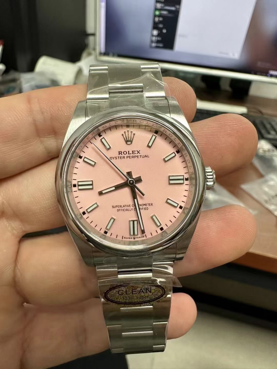 Victory Factory Watches Oyster Perpetual 124300 CF OP 41mm 904L Steel Pink Dial VR3230 Movement 01 Clean Factory Watches Oyster Perpetual 124300 CF OP 41mm 904L Steel Pink Dial VR3230 Movement 01
