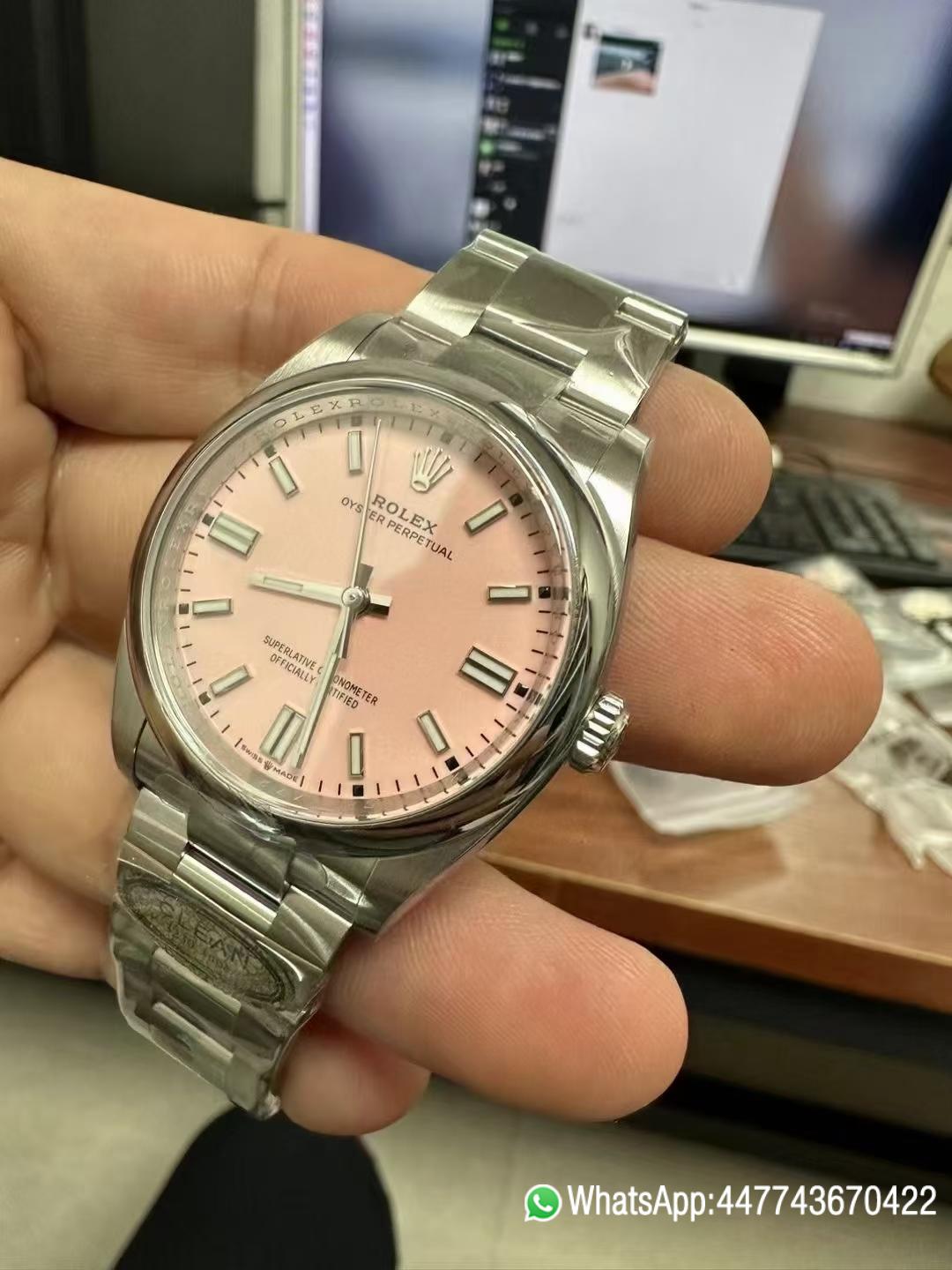 Victory Factory Watches Oyster Perpetual 124300 CF OP 41mm 904L Steel Pink Dial VR3230 Movement 04 Clean Factory Watches Oyster Perpetual 124300 CF OP 41mm 904L Steel Pink Dial VR3230 Movement 04