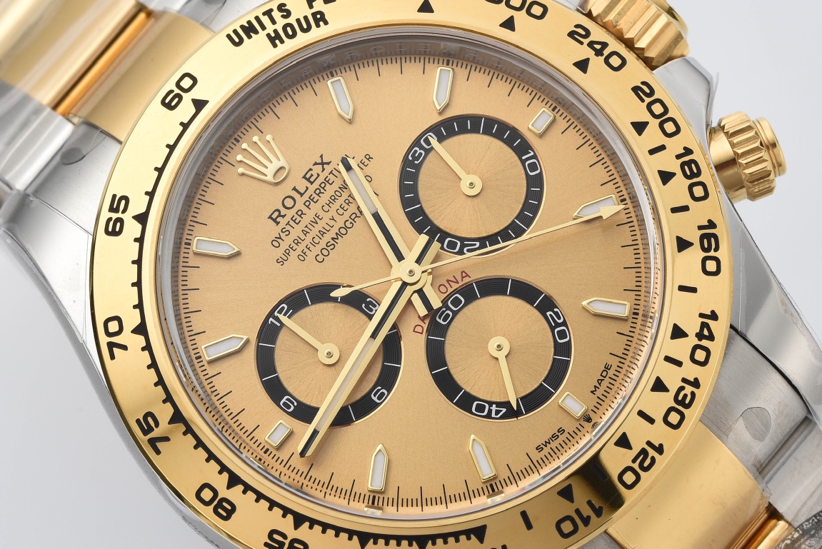 Victory Factory Daytona 126503 Golden Black Counter Ring Dial Oystersteel and Yellow Gold Bracelet Yellow Gold Bezel SH4131 Movement 03 Clean Factory Daytona 126503 Golden Black Counter Ring Dial Oystersteel and Yellow Gold Bracelet Yellow Gold Bezel SH4131 Movement 03