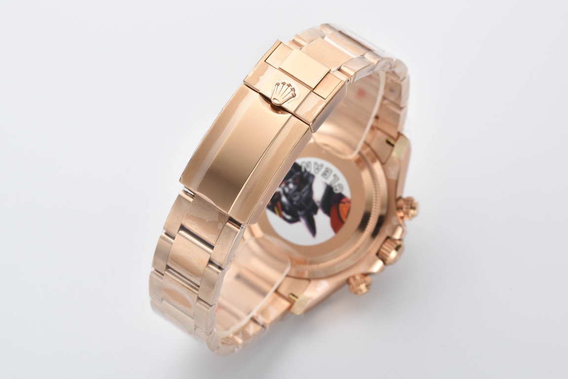 Victory Factory Daytona 126505 Rose Gold Case Bracelet Bright Black and Sundust Set with Diamonds Dial SH4131 Movement 08 Clean Factory Daytona 126505 Rose Gold Case Bracelet Bright Black and Sundust Set with Diamonds Dial SH4131 Movement 08