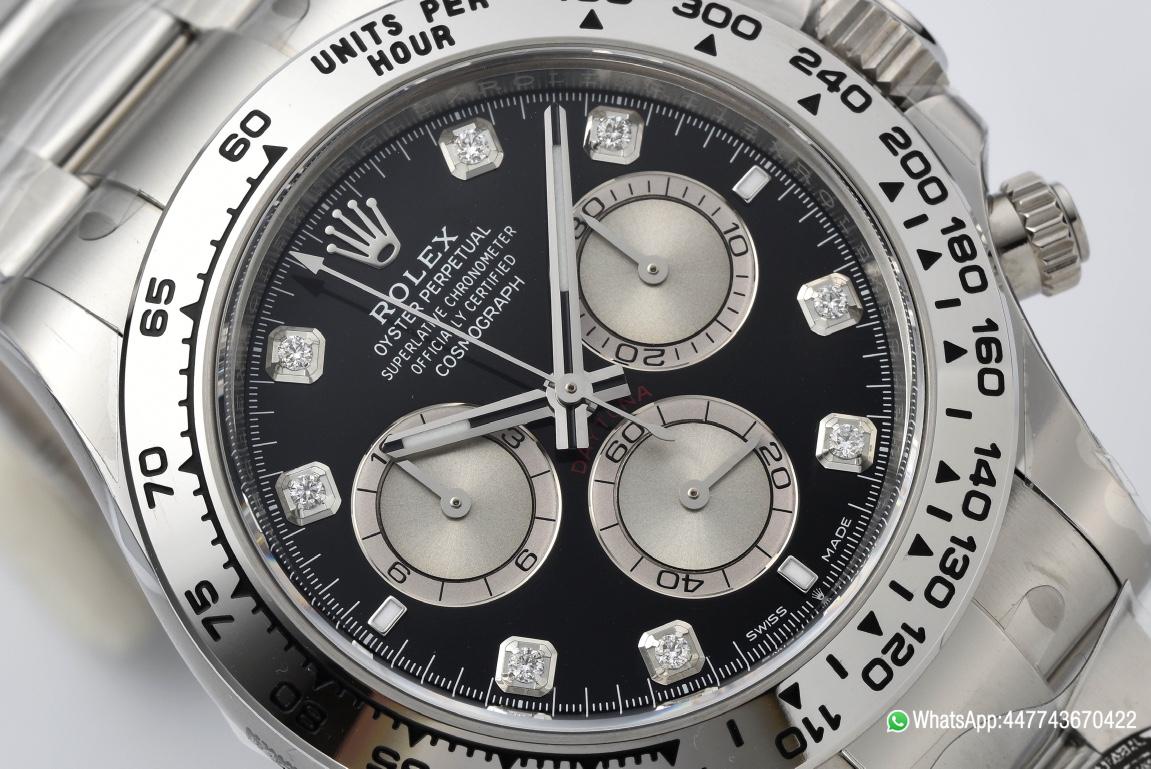 Victory Factory Daytona 126509 Black and Steel Set with Diamonds Dial Oystersteel Bracelet SH4131 Movement 03 Clean Factory Daytona 126509 Black and Steel Set with Diamonds Dial Oystersteel Bracelet SH4131 Movement 03