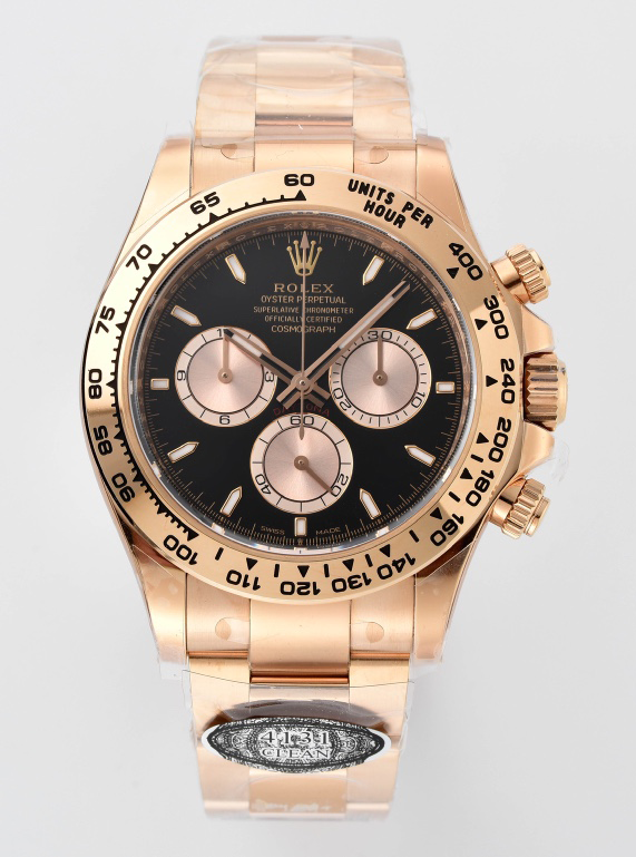 Victory Factory Rolex Daytona 126505 Rose Gold Case Bracelet Black Dial with Rose Gold Sub Dial SH4131 Movement 00 Clean Factory Rolex Daytona 126505 Rose Gold Case Bracelet Black Dial with Rose Gold Sub Dial SH4131 Movement 00