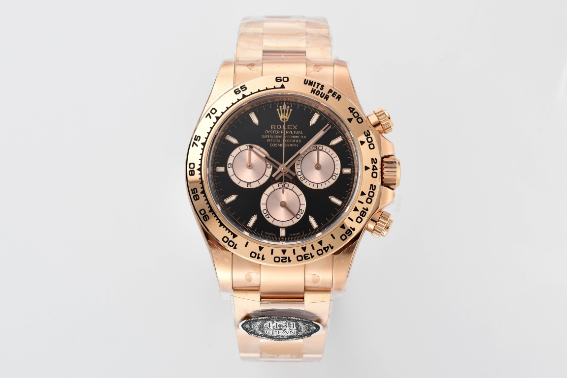 Victory Factory Rolex Daytona 126505 Rose Gold Case Bracelet Black Dial with Rose Gold Sub Dial SH4131 Movement 01 Clean Factory Rolex Daytona 126505 Rose Gold Case Bracelet Black Dial with Rose Gold Sub Dial SH4131 Movement 01