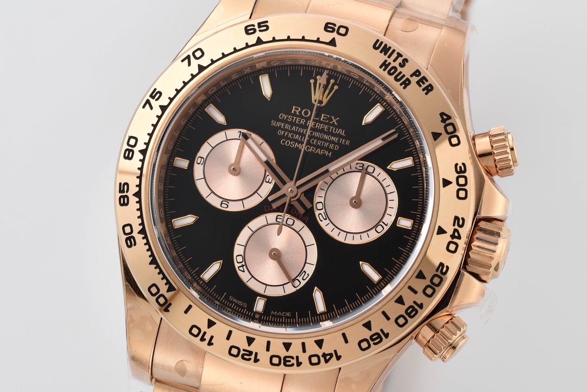 Victory Factory Rolex Daytona 126505 Rose Gold Case Bracelet Black Dial with Rose Gold Sub Dial SH4131 Movement 02 Clean Factory Rolex Daytona 126505 Rose Gold Case Bracelet Black Dial with Rose Gold Sub Dial SH4131 Movement 02