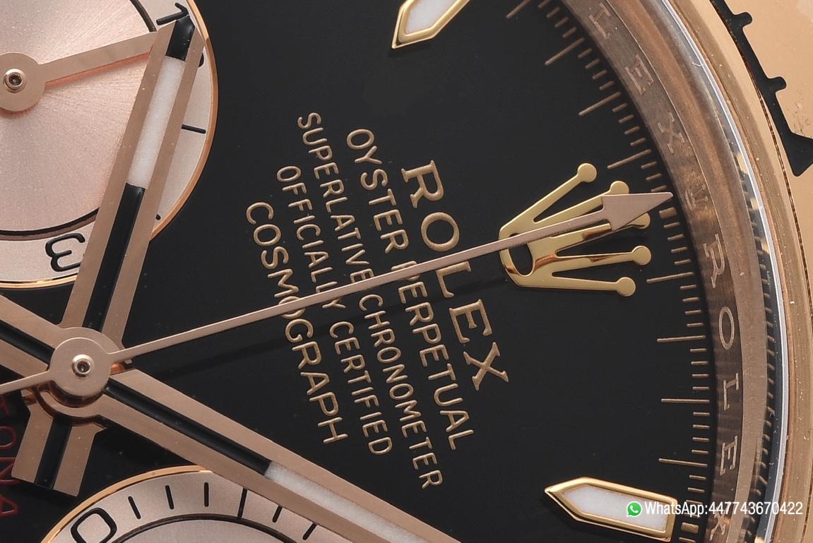 Victory Factory Rolex Daytona 126505 Rose Gold Case Bracelet Black Dial with Rose Gold Sub Dial SH4131 Movement 05 Clean Factory Rolex Daytona 126505 Rose Gold Case Bracelet Black Dial with Rose Gold Sub Dial SH4131 Movement 05