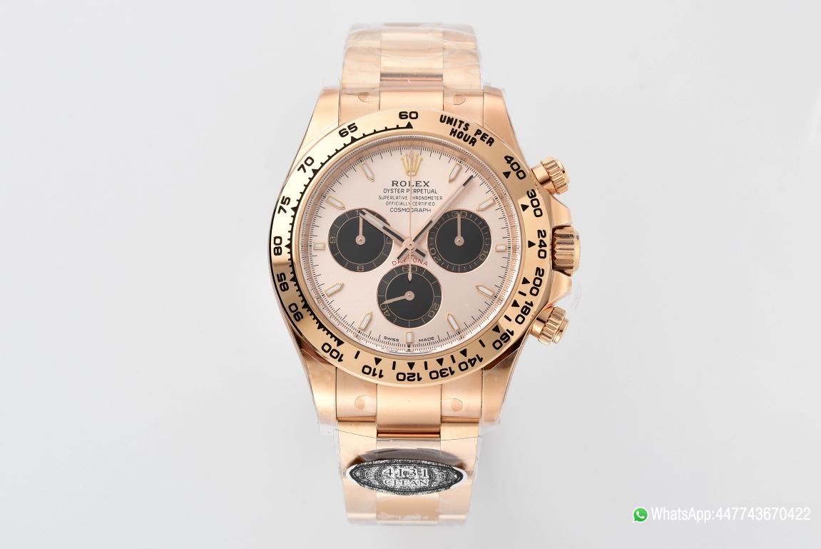 Victory Factory Rolex Daytona 126505 Rose Gold Case Bracelet Rose Gold Dial with Black Sub Dial SH4131 Movement 01 Clean Factory Rolex Daytona 126505 Rose Gold Case Bracelet Rose Gold Dial with Black Sub Dial SH4131 Movement 01