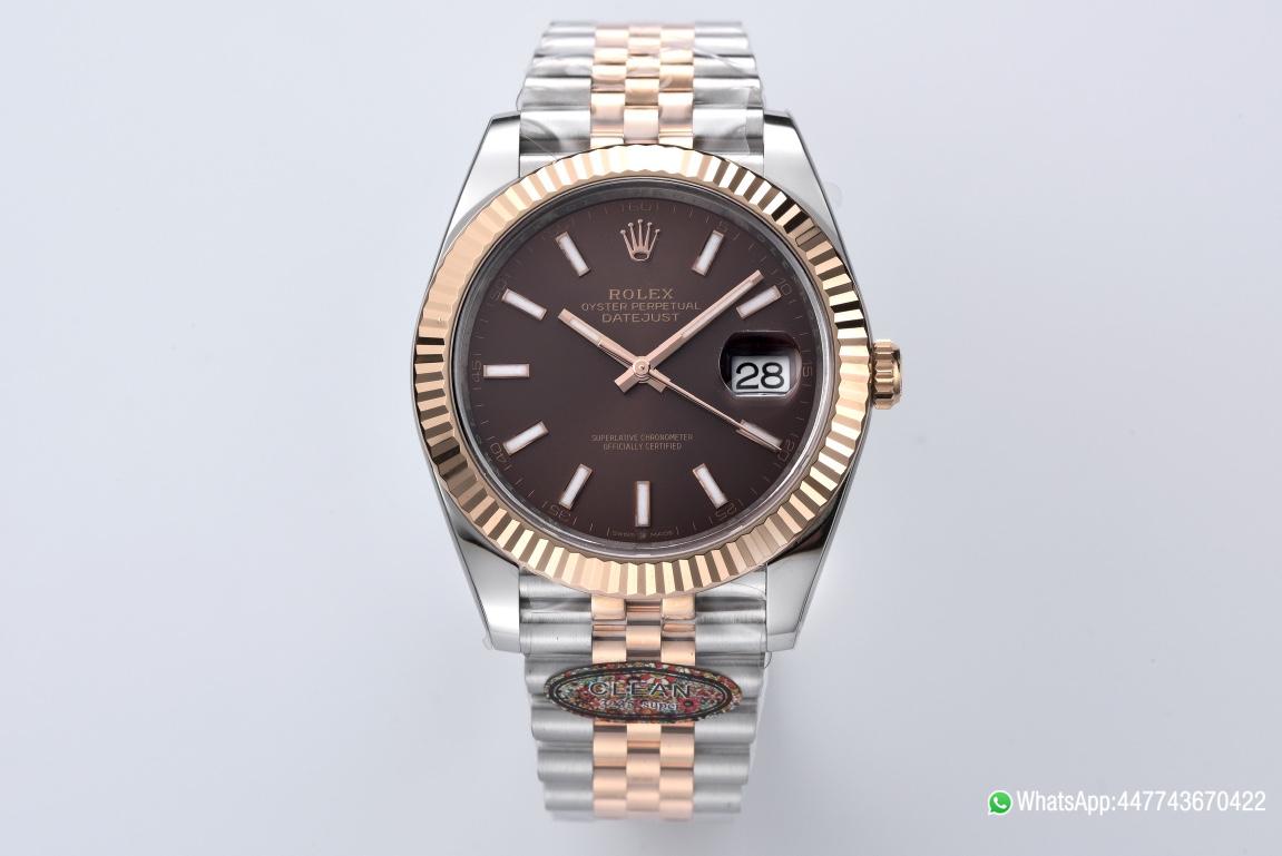 Victory Factory Datejust 126331 41mm 904L Steel Case Chocolate Dial with Stick Markers Rose Gold Bezel 3235 Movement Two Tone Jubilee Bracelet 01 Clean Factory Datejust 126331 41mm 904L Steel Case Chocolate Dial with Stick Markers Rose Gold Bezel 3235 Movement Two Tone Jubilee Bracelet 01