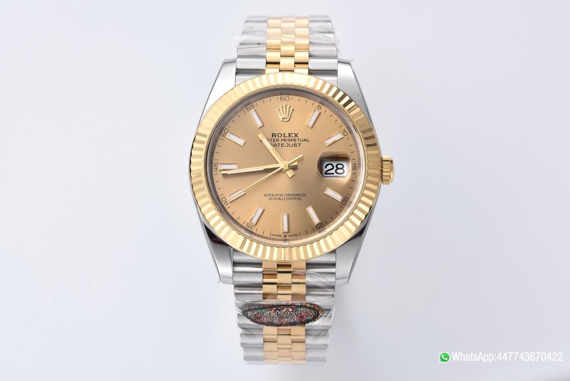 Victory Factory Datejust 126333 41mm 904L Steel Case Yellow Gold Dial with Stick Markers Yellow Gold Bezel 3235 Movement Two Tone Jubilee Bracelet 01 Clean Factory Datejust 126333 41mm 904L Steel Case Yellow Gold Dial with Stick Markers Yellow Gold Bezel 3235 Movement Two Tone Jubilee Bracelet 01