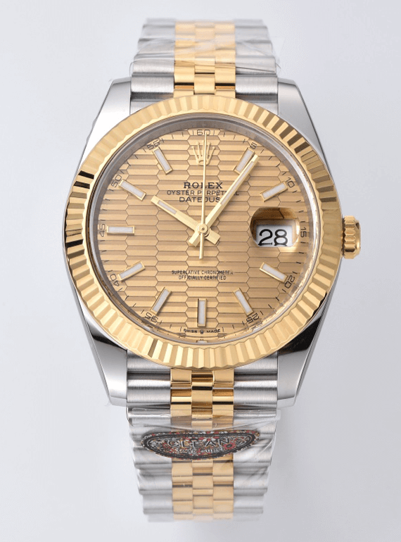Victory Factory Datejust 126333 41mm Yellow Gold Fluted Textured Dial with Stick Markers Yellow Gold Bezel 3235 Movement Two Tone Jubilee Bracelet 00 Clean Factory Datejust 126333 41mm Yellow Gold Fluted Textured Dial with Stick Markers Yellow Gold Bezel 3235 Movement Two Tone Jubilee Bracelet 00