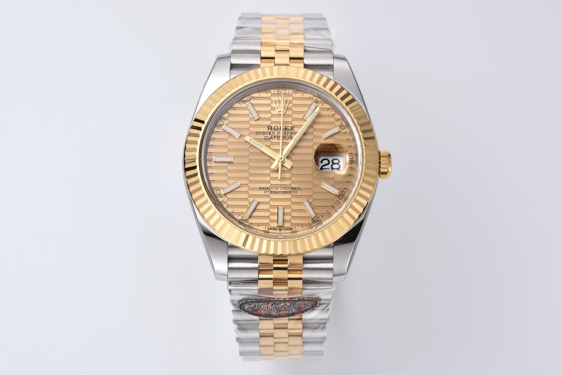 Victory Factory Datejust 126333 41mm Yellow Gold Fluted Textured Dial with Stick Markers Yellow Gold Bezel 3235 Movement Two Tone Jubilee Bracelet 01 Clean Factory Datejust 126333 41mm Yellow Gold Fluted Textured Dial with Stick Markers Yellow Gold Bezel 3235 Movement Two Tone Jubilee Bracelet 01