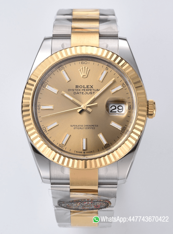 Victory Factory Datejust 41mm 126333 904L Steel Case Yellow Gold Dial with Stick Markers Yellow Gold Bezel 3235 Movement Two Tone Oyster Bracelet 00 Clean Factory Datejust 41mm 126333 904L Steel Case Yellow Gold Dial with Stick Markers Yellow Gold Bezel 3235 Movement Two Tone Oyster Bracelet 00