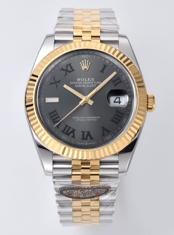 Victory Factory Datejust Wimbledon 126333 41mm Gray Dial with Green Roma Markers Yellow Gold Bezel 3235 Movement Two Tone Jubilee Bracelet 00 Clean Factory Datejust Wimbledon 126333 41mm Gray Dial with Green Roma Markers Yellow Gold Bezel 3235 Movement Two Tone Jubilee Bracelet 00