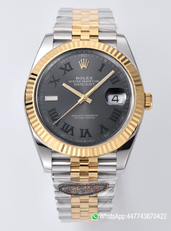 Victory Factory Datejust Wimbledon 126333 41mm Gray Dial with Green Roma Markers Yellow Gold Bezel 3235 Movement Two Tone Jubilee Bracelet 00 Clean Factory Datejust Wimbledon 126333 41mm Gray Dial with Green Roma Markers Yellow Gold Bezel 3235 Movement Two Tone Jubilee Bracelet 00